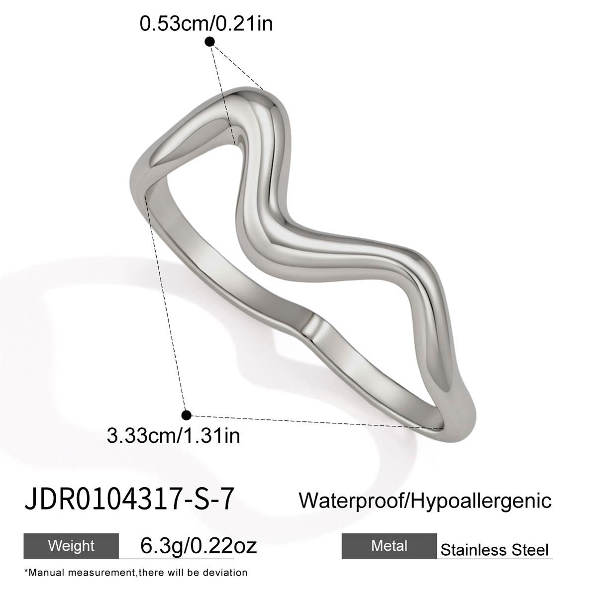 Wave Double Finger Ring Collection