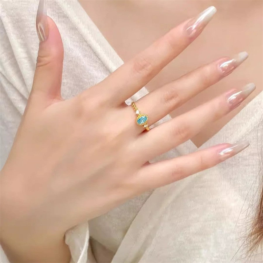 925 Sterling Silver Plain Band Zircon Ring For Women, Stackable Niche High-end Light Luxury Heavy Craft Tarnish Resistant