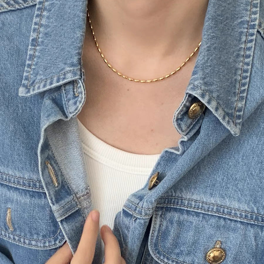 S925 Sterling Silver Pearl Necklace For Women, Niche Design, Light Luxury, Stylish And Versatile, High-End Clavicle Chain Accessory, Trendy