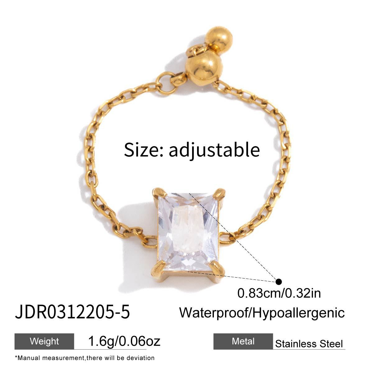 Adjustable Heart Zircon Ring Collection