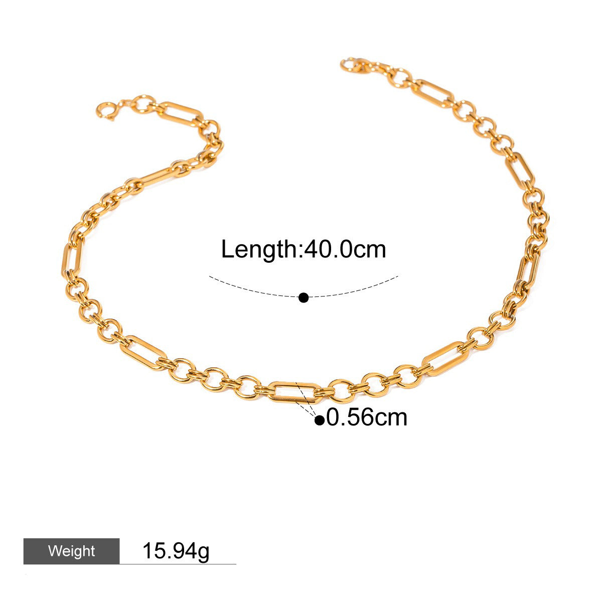 18K gold geometric shape with texture design exquisite unique necklace and earrings set