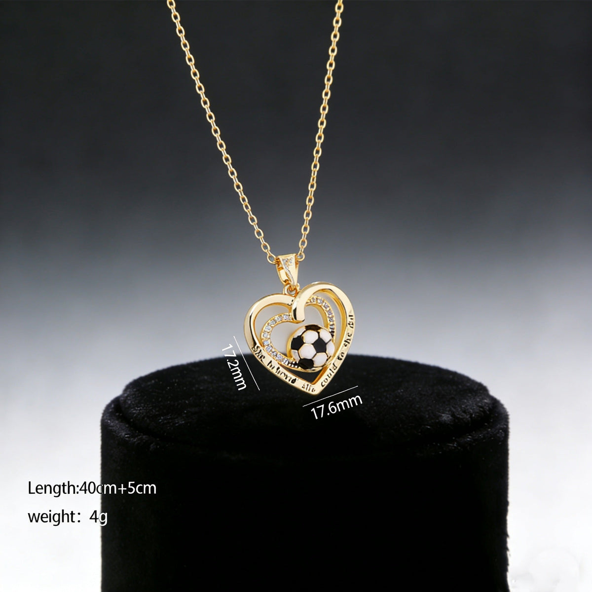 Soccer Heart Necklace Collection