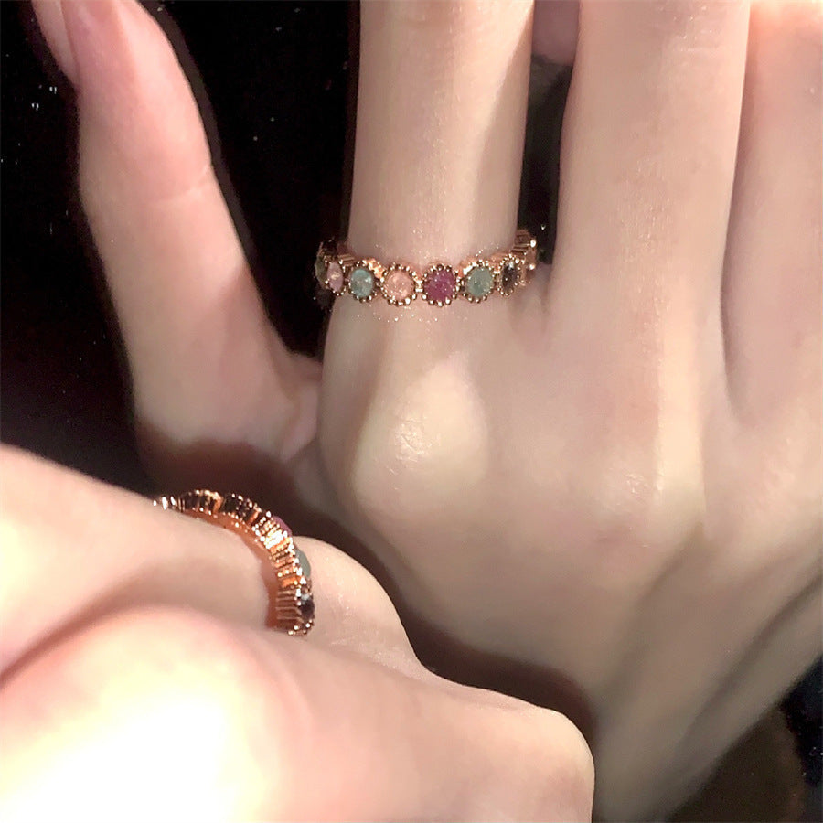 Niche Light Luxury High-end 925 Sterling Silver Zircon Plain Band Ring For Women, Heavy Craft Stackable Wholesale Ring
