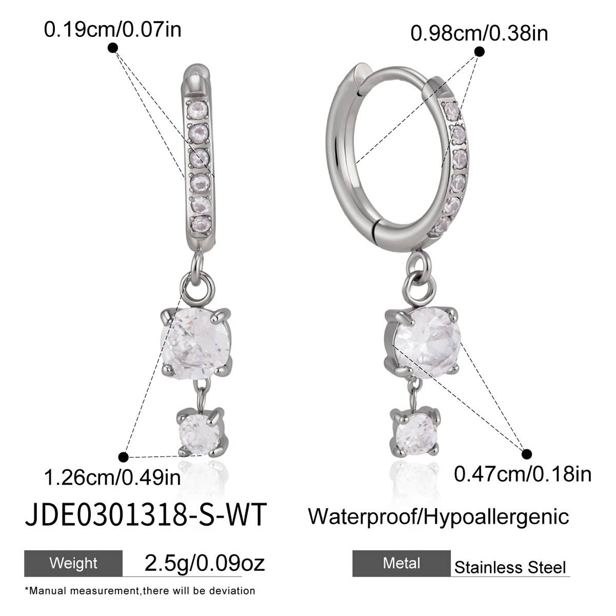 Color Zircon Drop Earrings Collection
