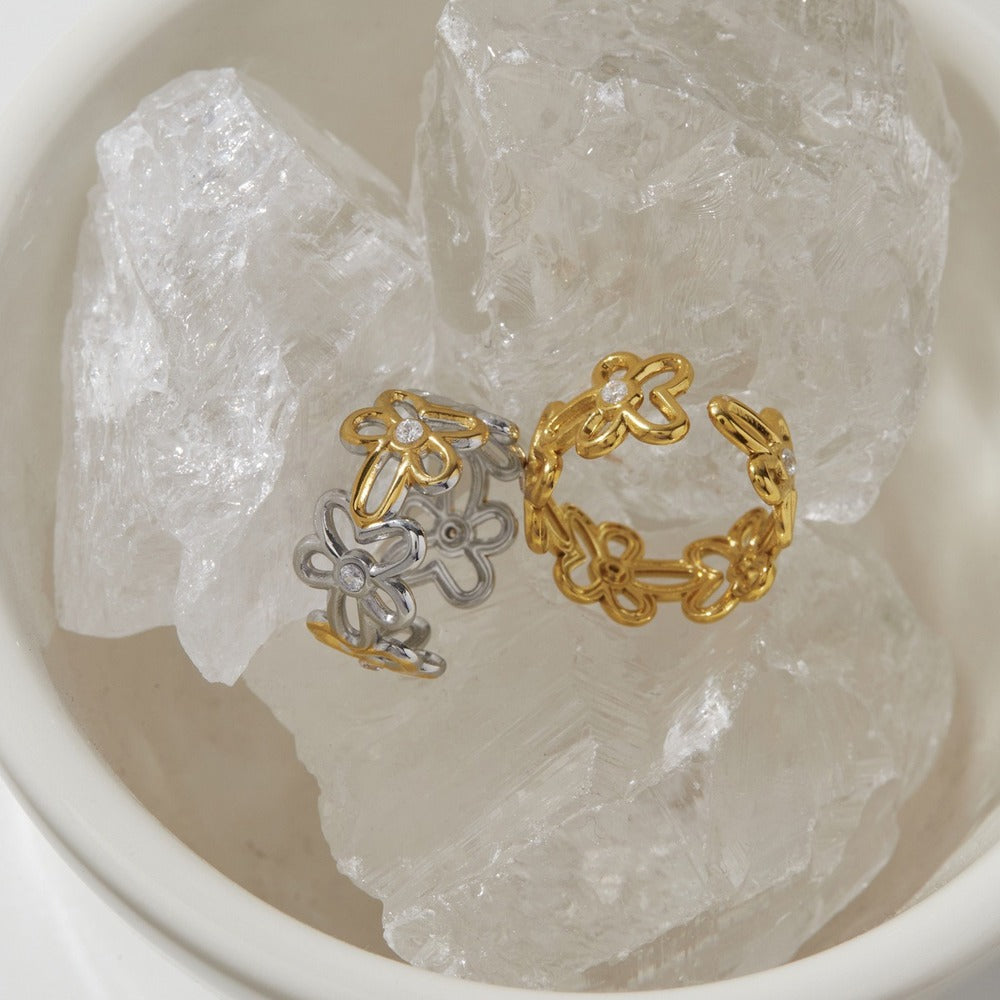 Zircon Flower Ring Collection