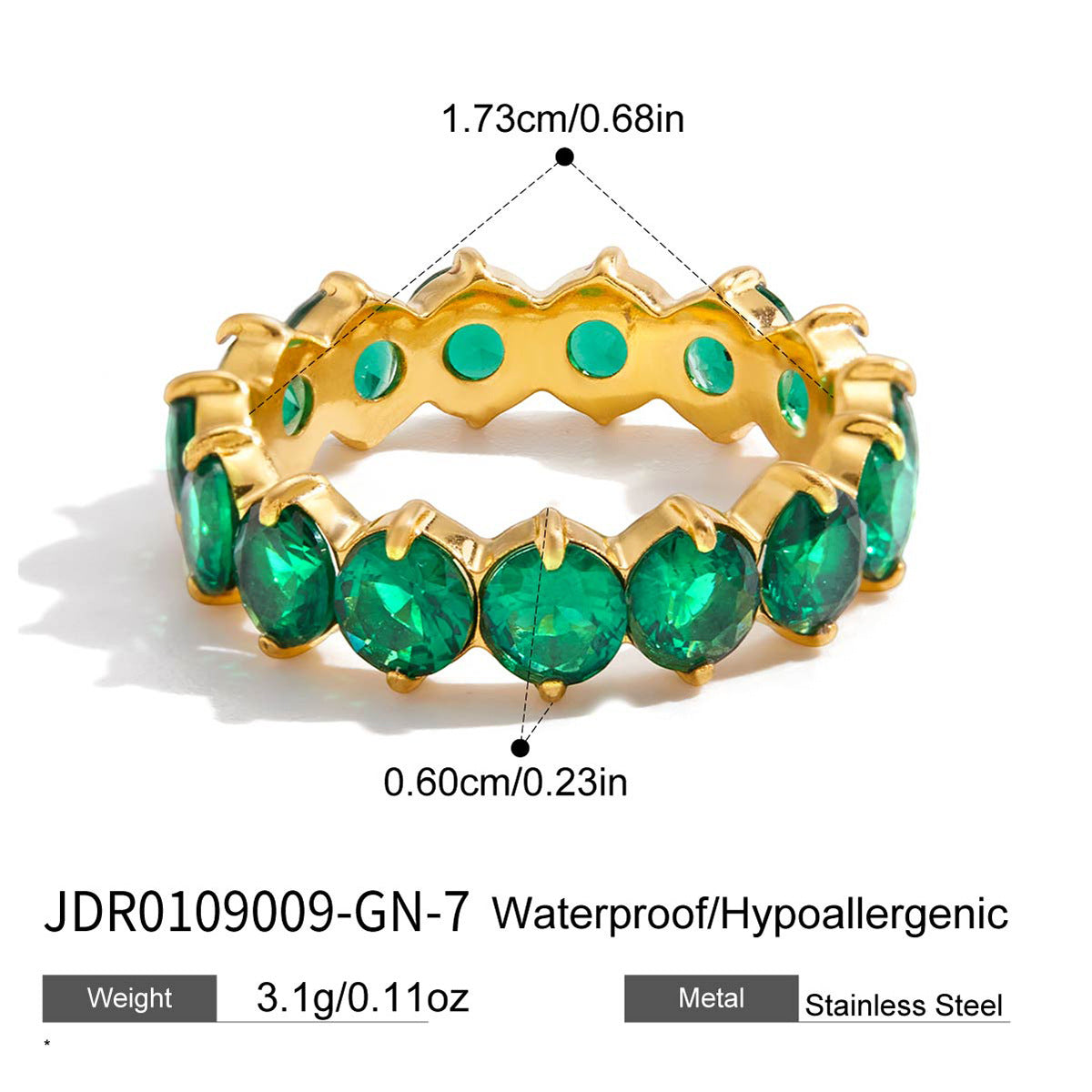 Green Zircon Ring Collection