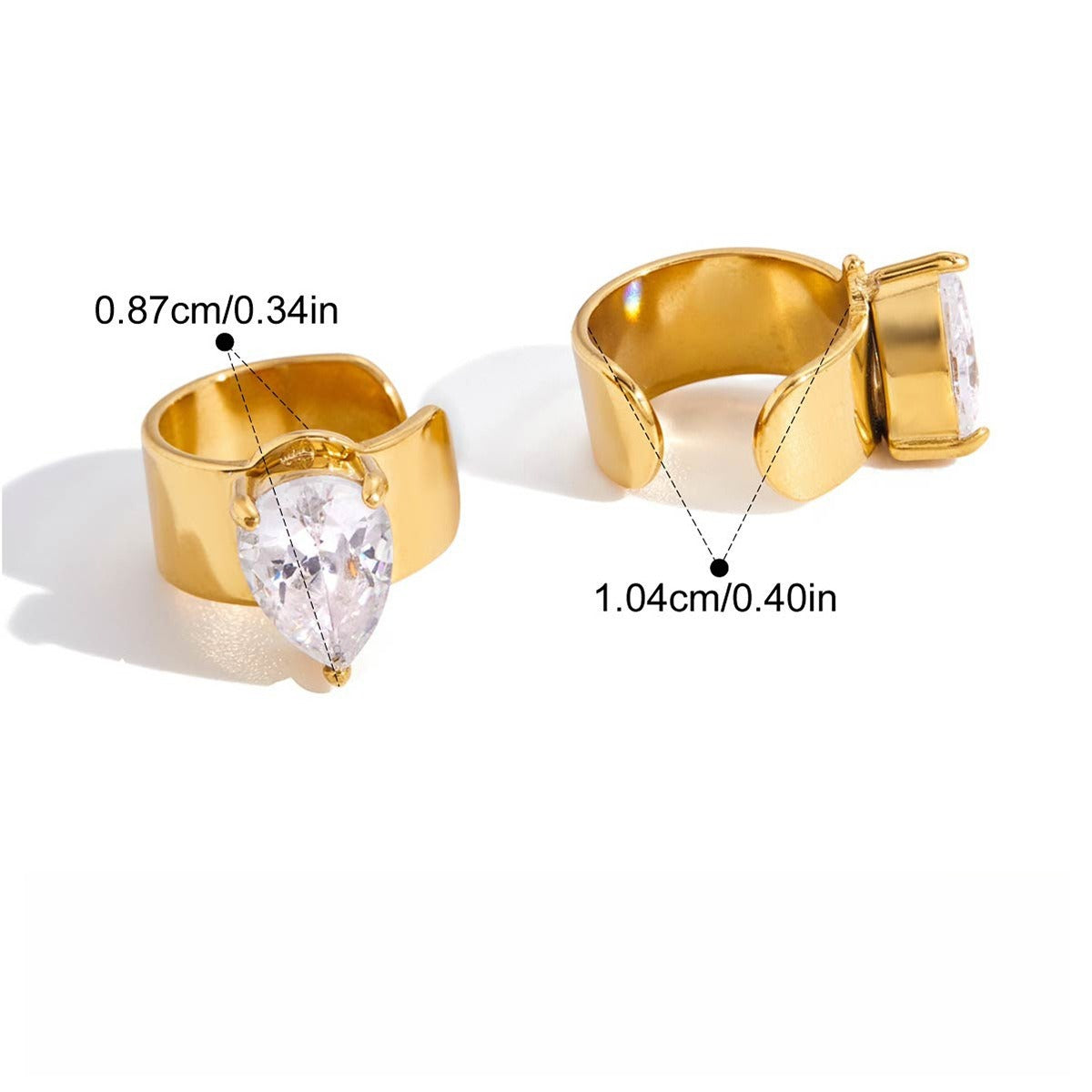18K gold lightweight luxury earrings with zircon and tassel design.