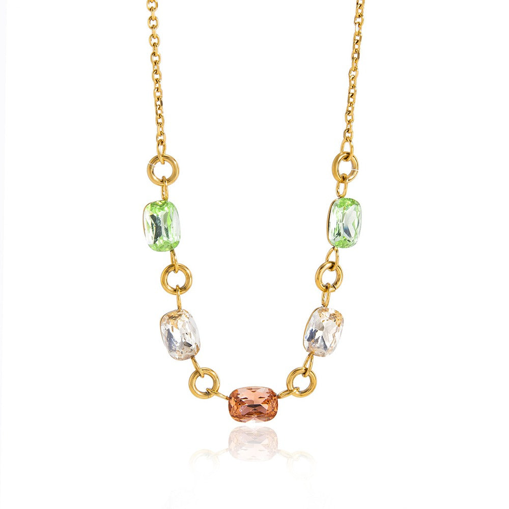 Rainbow Zircon Necklace