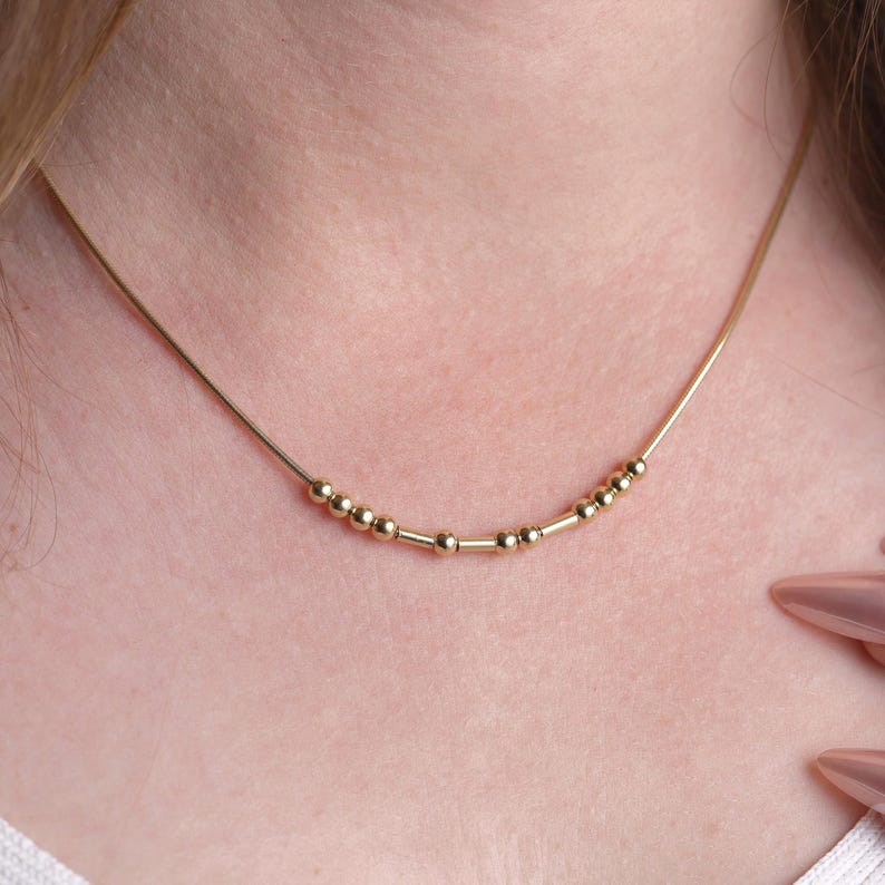 Customized Morse Code Name Necklace