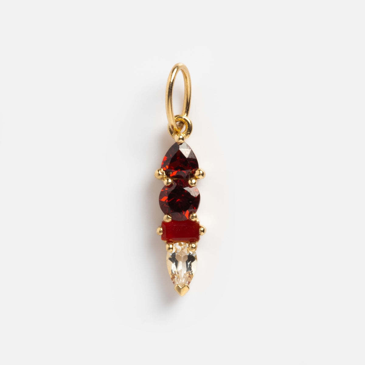 18K gold letters with birthstone design beautiful and dazzling necklace