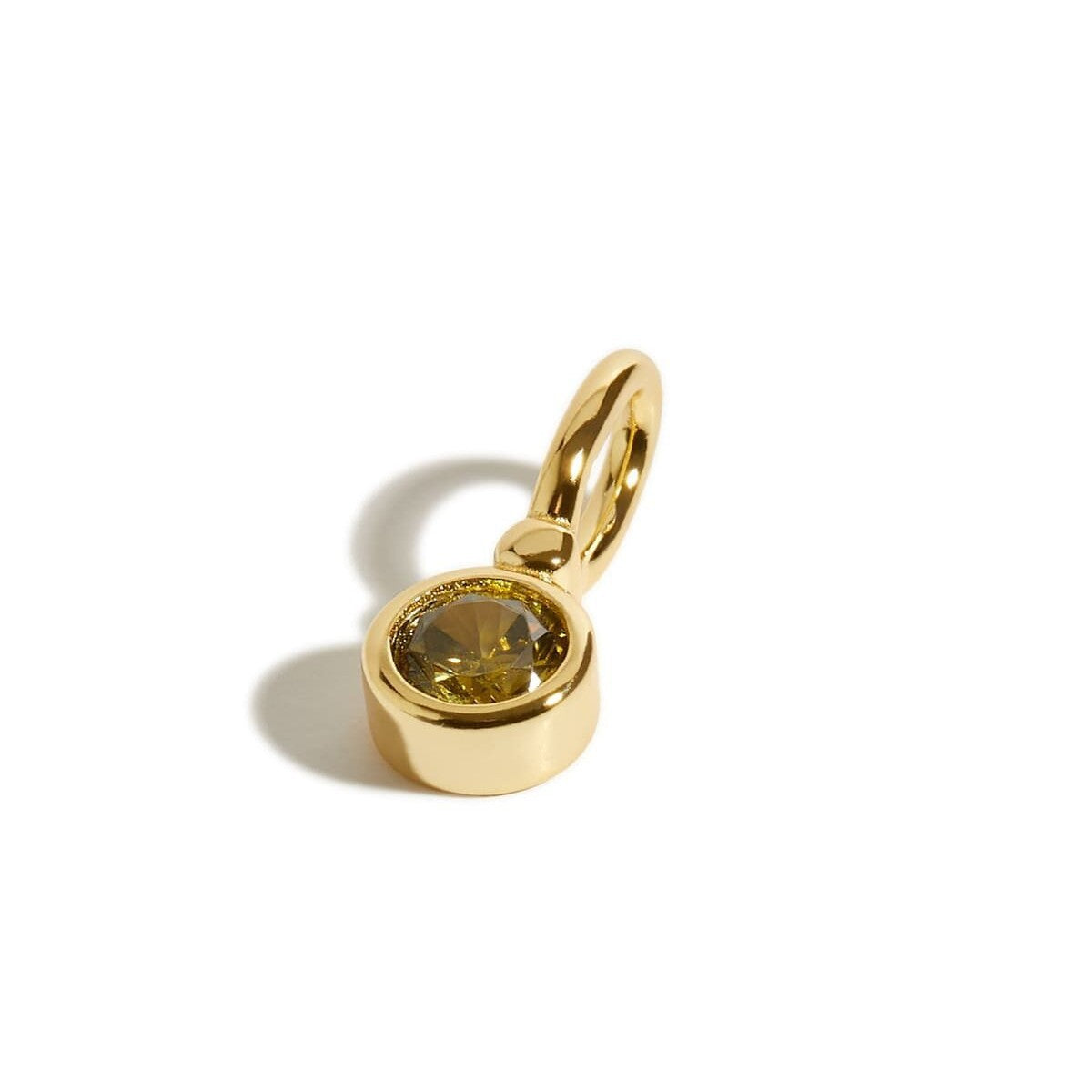18K gold letters with birthstone design exquisite and noble necklace