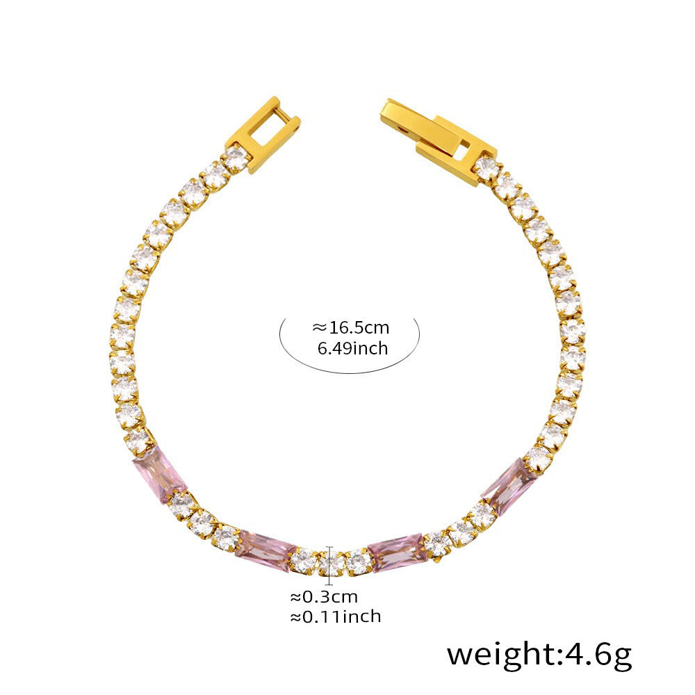 18K gold gemstone design luxury bracelet
