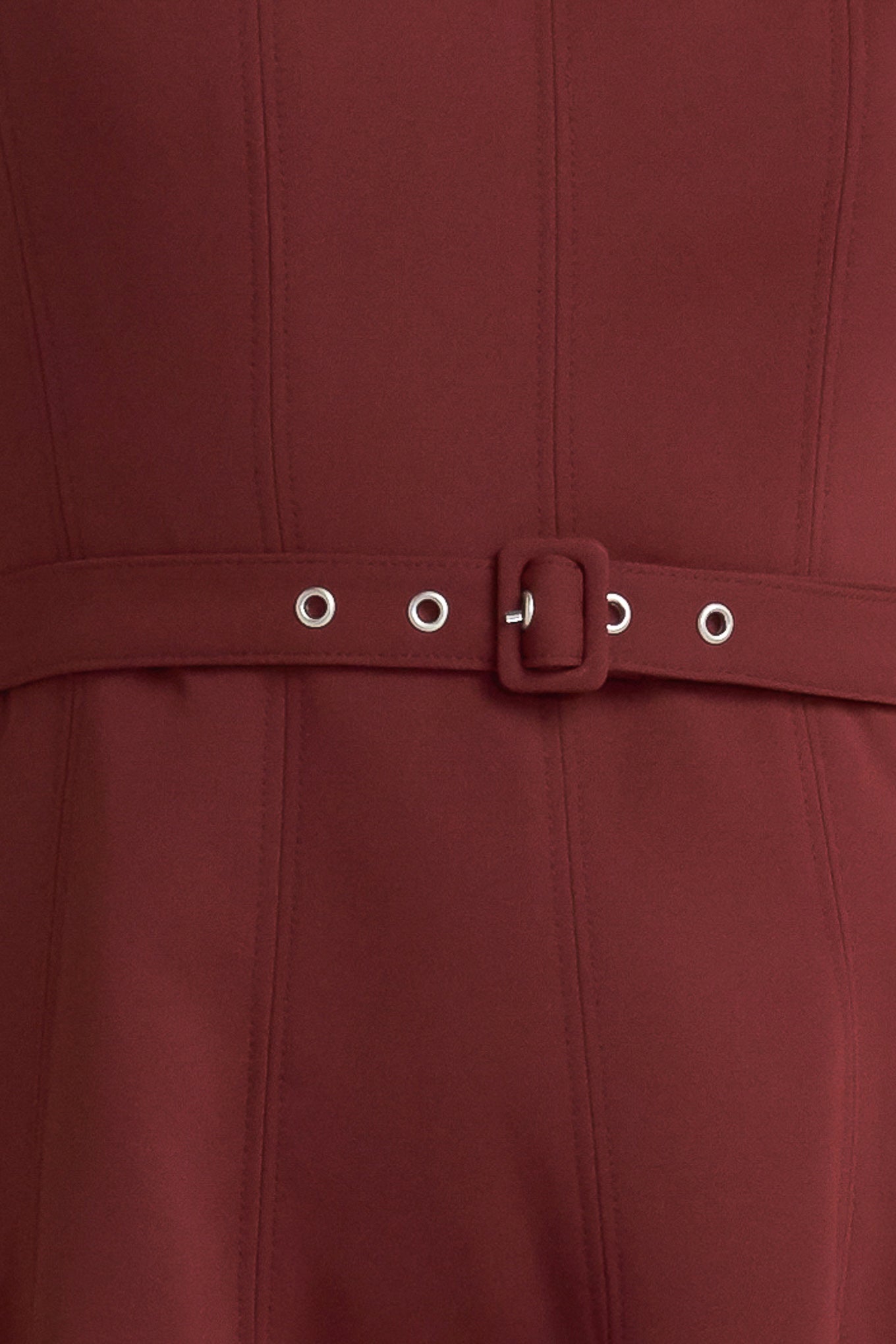 LIVING THE DREAM WINE WOVEN MIDI DRESS