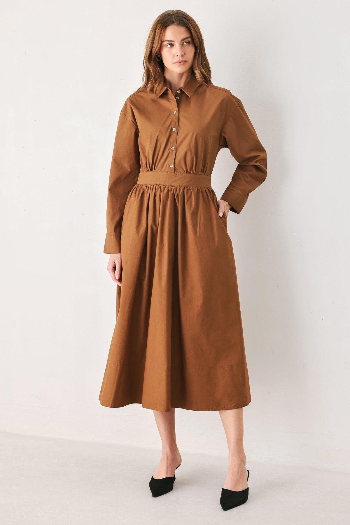 MEADOW MUSE WOVEN MIDI DRESS
