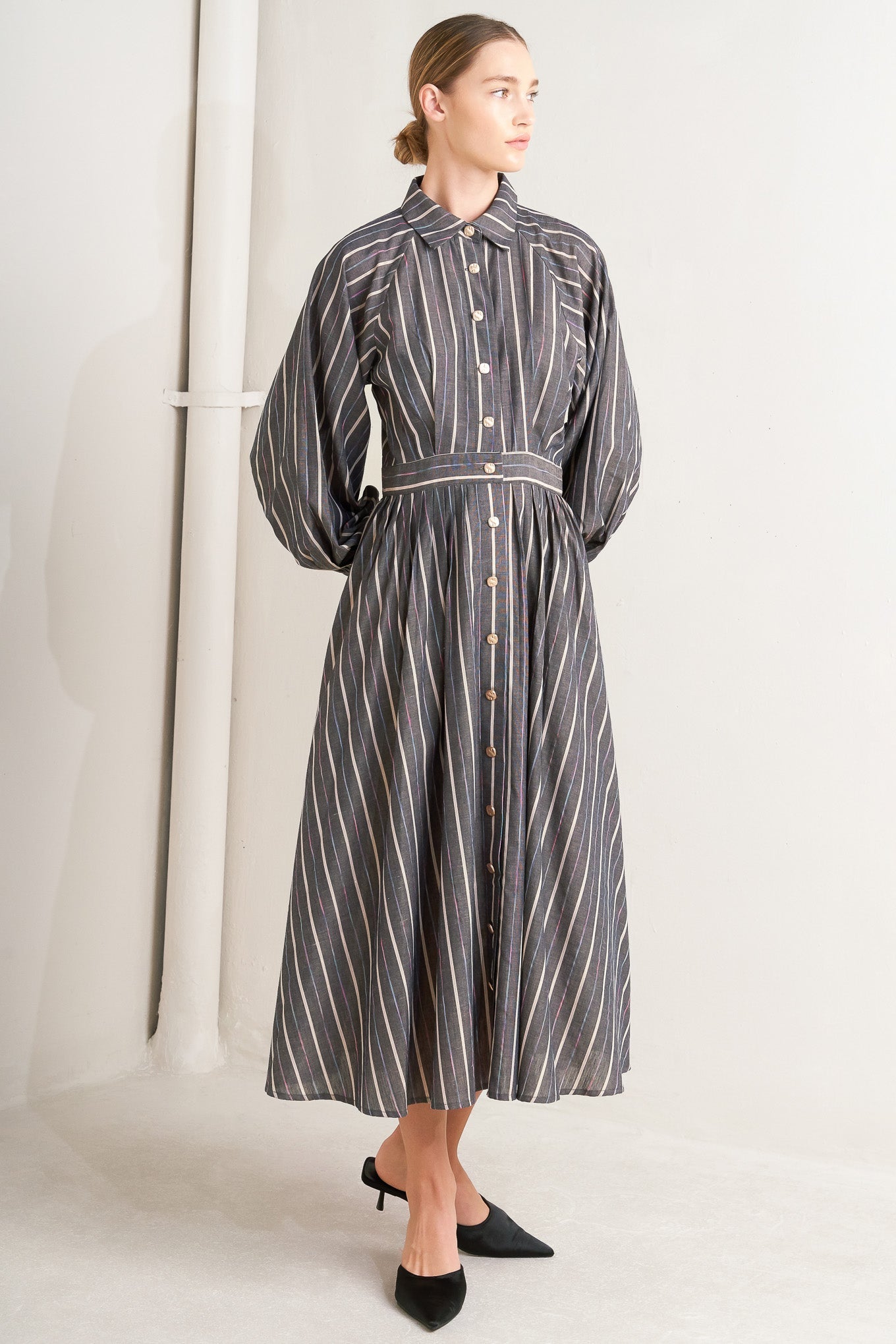 WHAT I FEEL WOVEN MIDI DRESS
