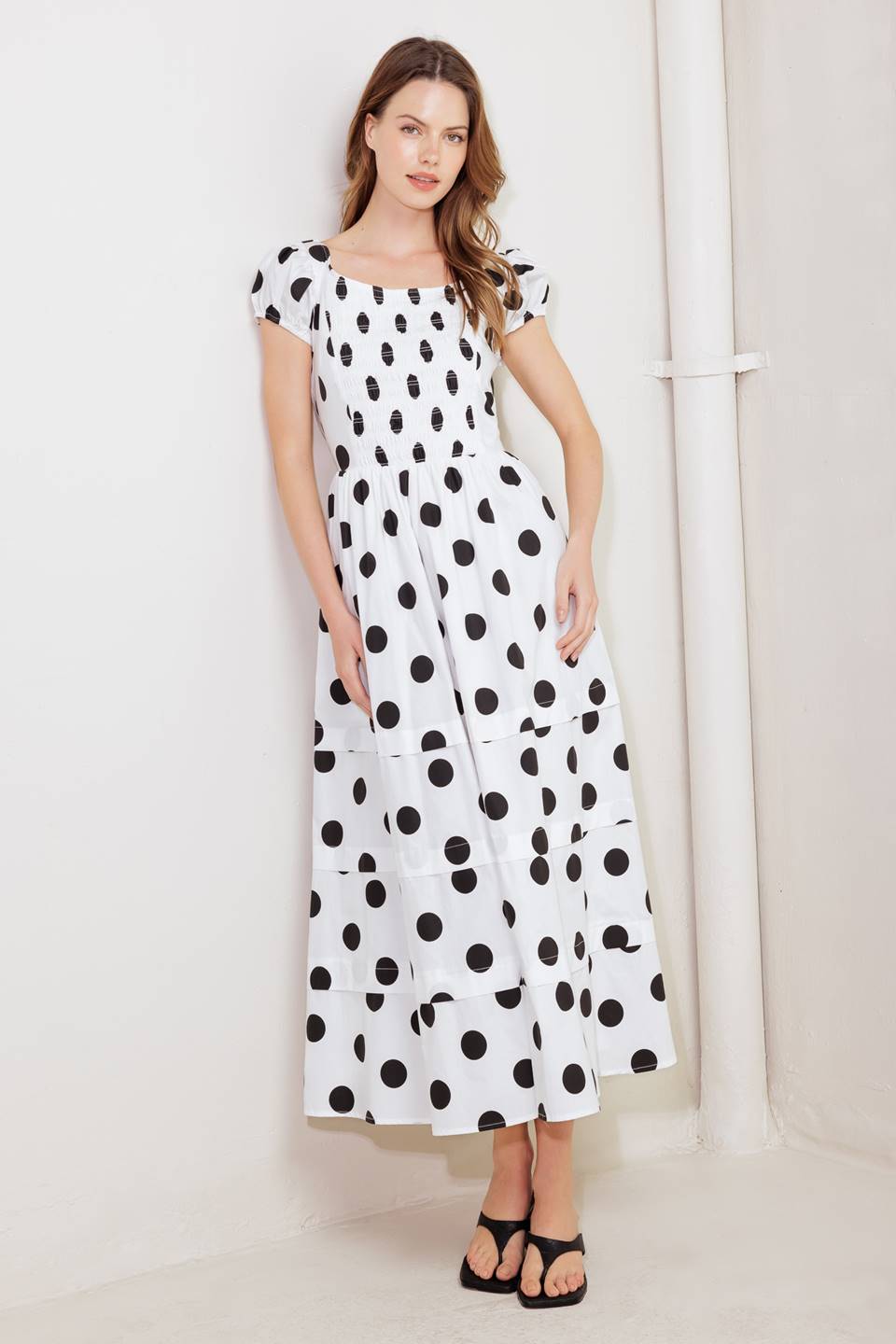 EFFORTLESS DAYS WOVEN MIDI DRESS