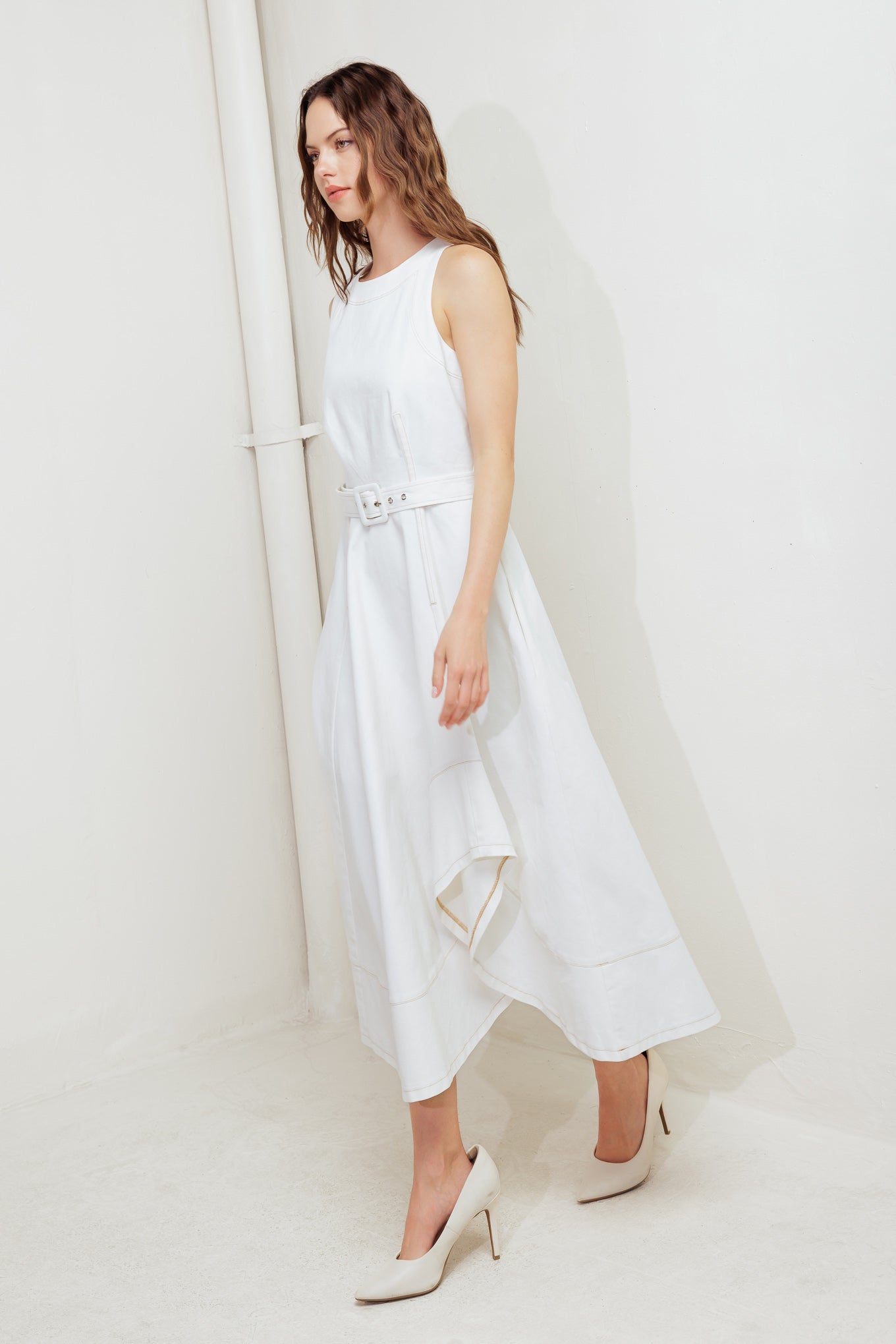 POET’S MUSE WOVEN MIDI DRESS