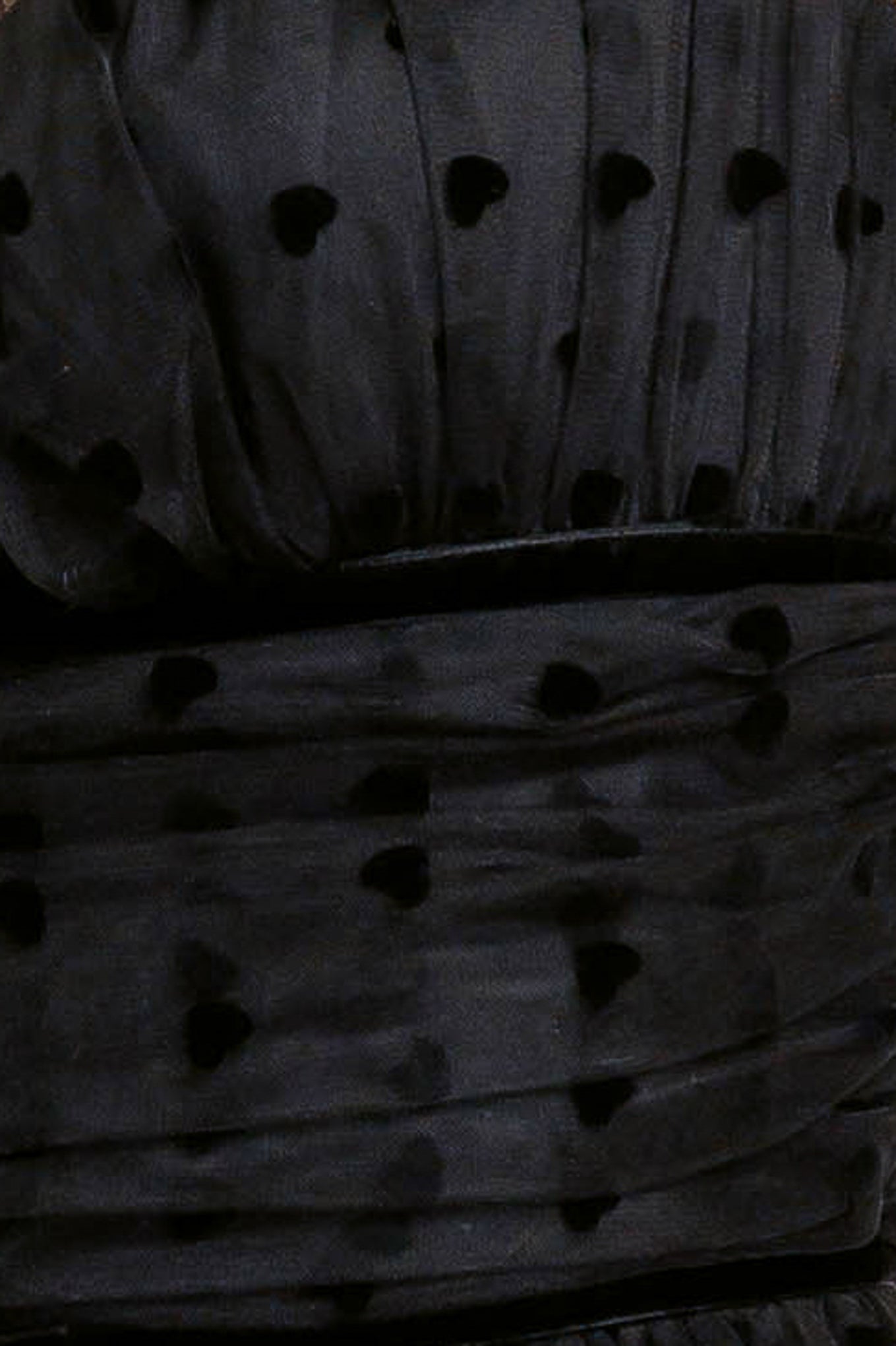 HEART DOT BALLET TULLE MIDI DRESS