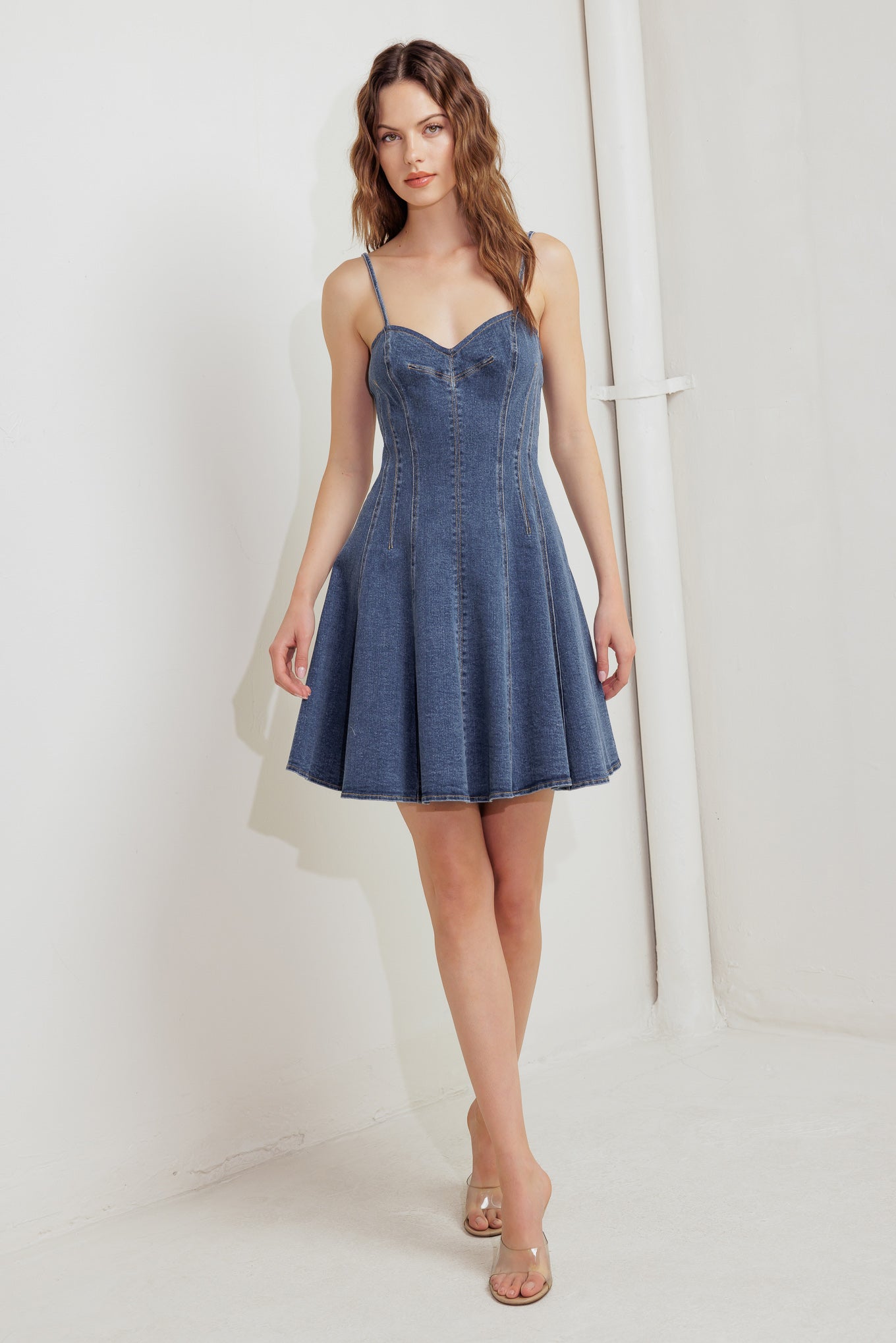 WEEKEND COMMAND DENIM MINI DRESS