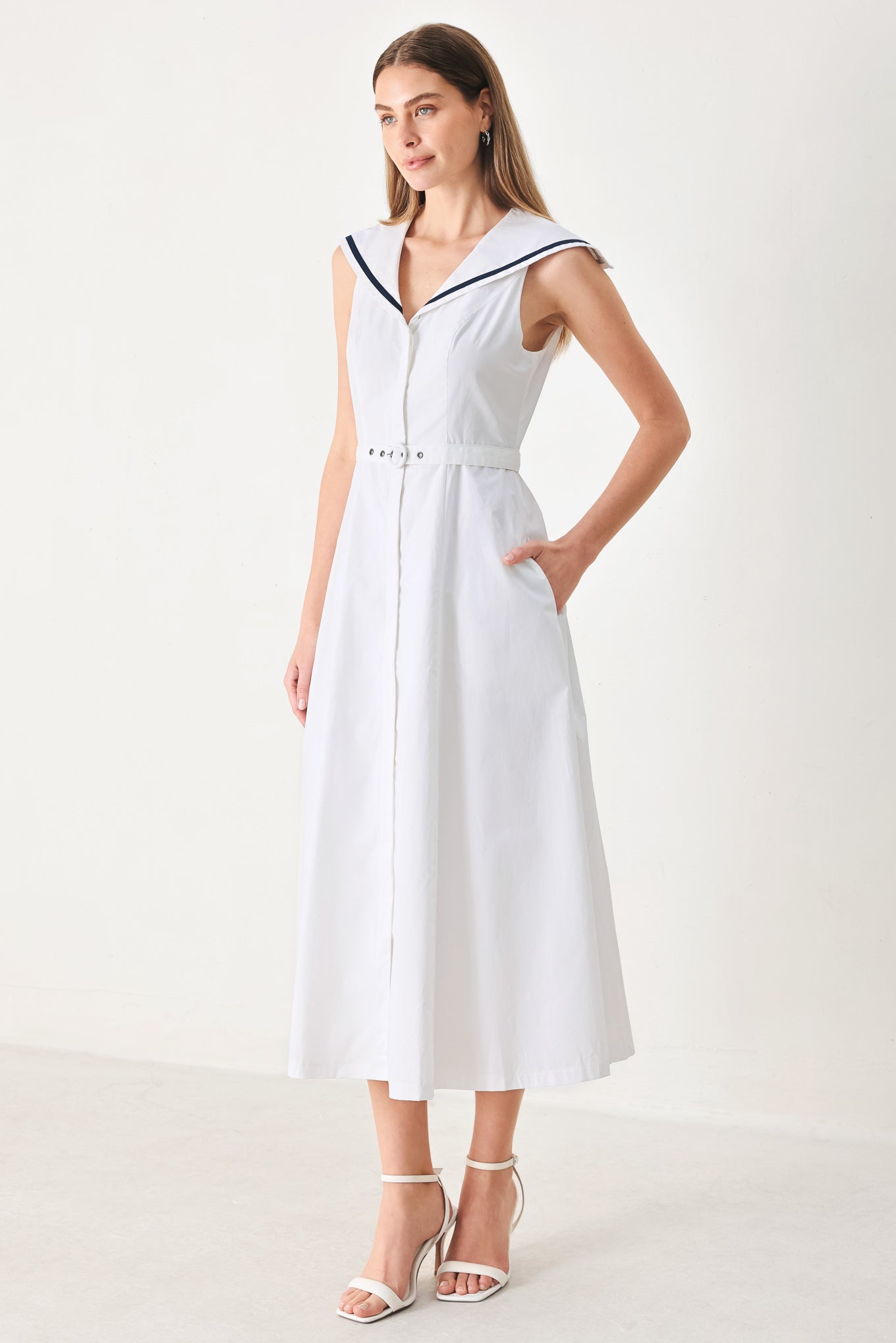 DARLING DAY WOVEN MIDI DRESS