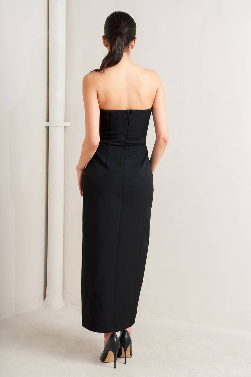 SECRET MOMENT WOVEN MIDI DRESS