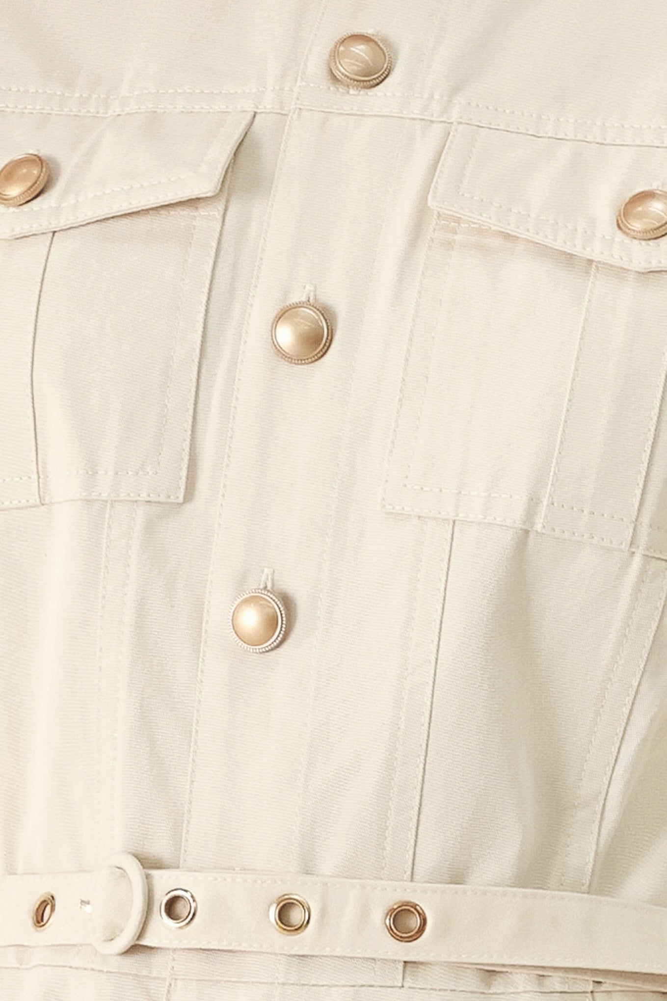 NEUTRAL COMMAND WOVEN SHIRT DRESS