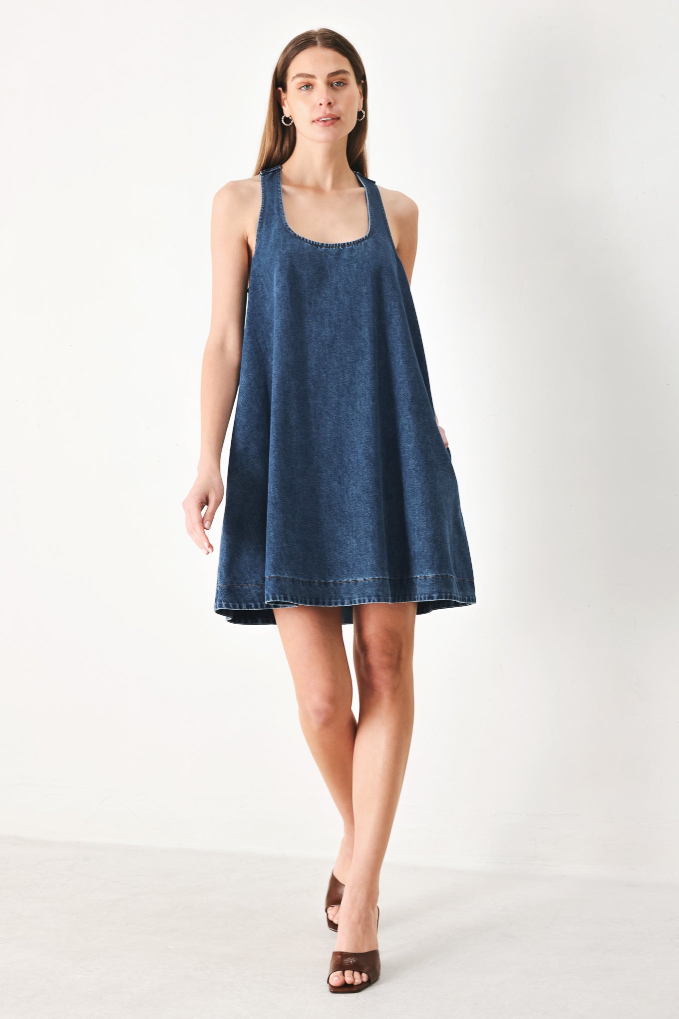 BLUE BREEZE DENIM MINI DRESS
