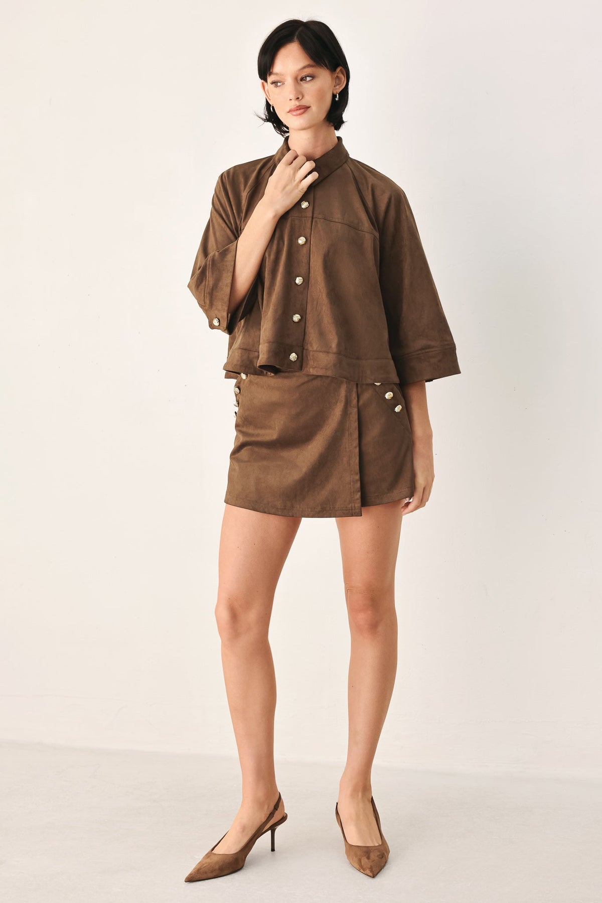 SUEDE ESCAPE CROPPED JACKET