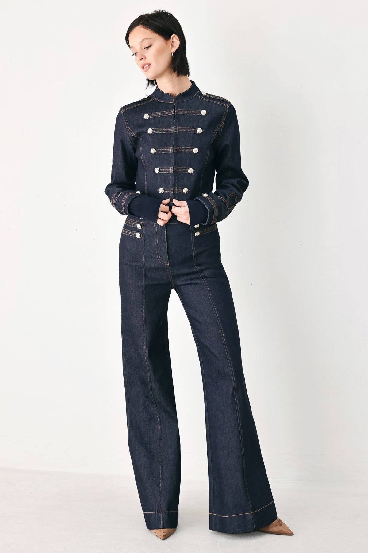 MIDNIGHT COMMANDER DENIM MILITARY JACKET