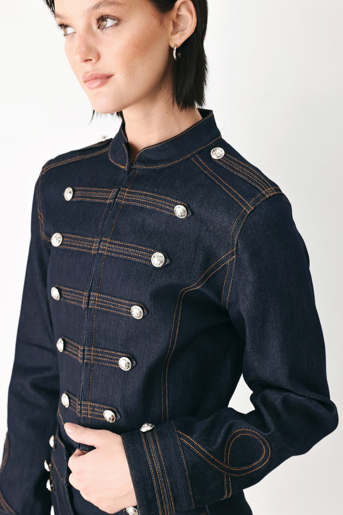MIDNIGHT COMMANDER DENIM MILITARY JACKET