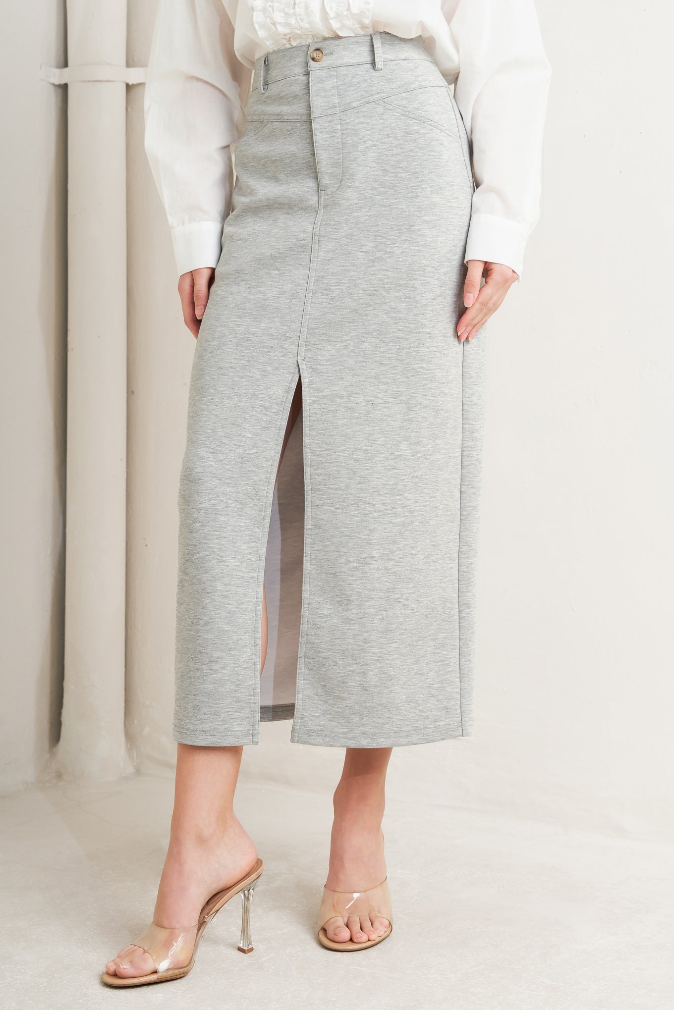 LOVELY BY NATURE KNIT MIDI SKIRT