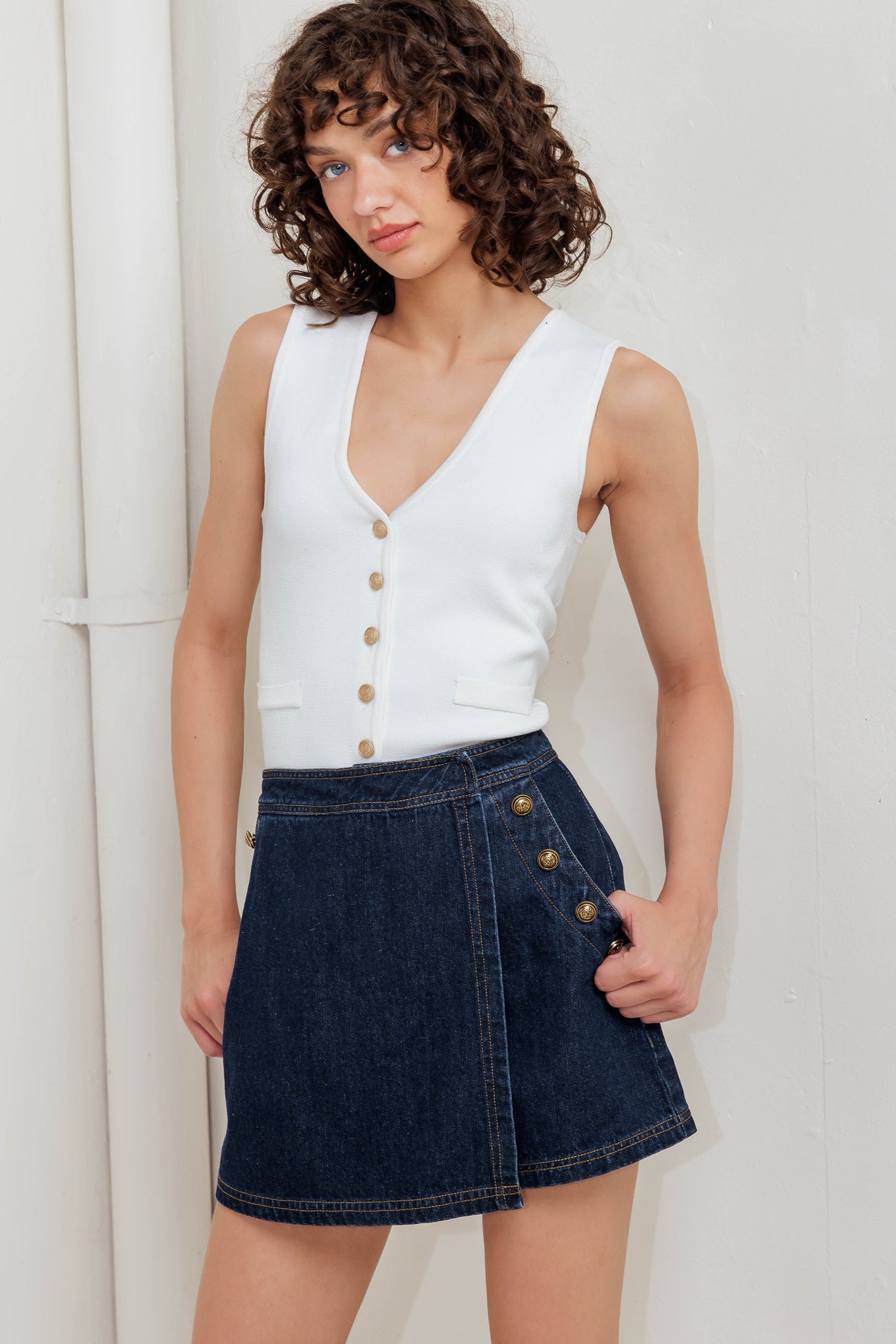 GLAM CODE DENIM SKORT