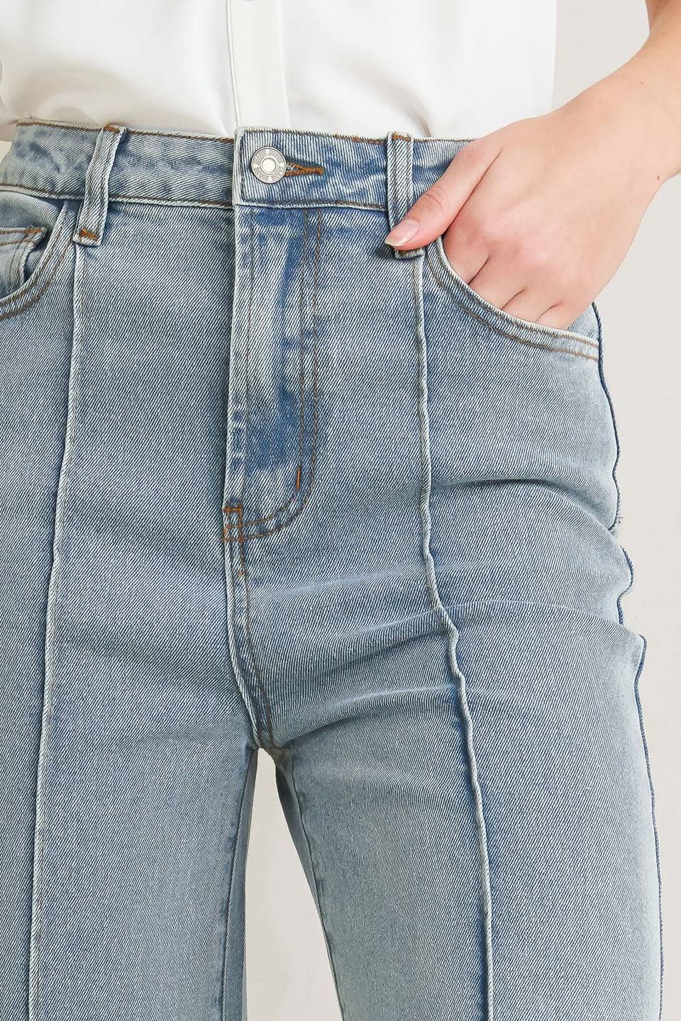 MODERN NEUTRAL DENIM PANTS