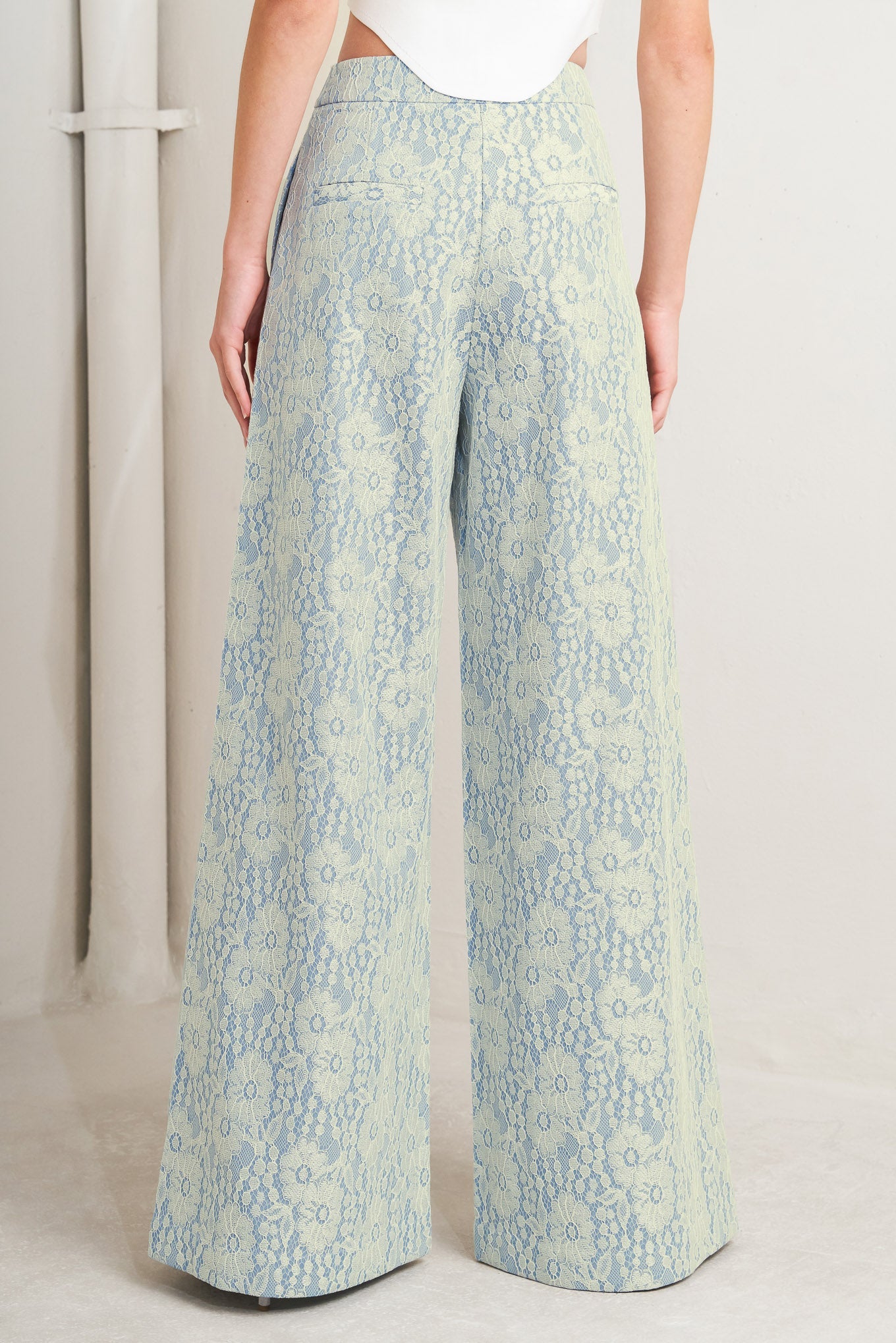EASY ELEGANCE WOVEN LACE PANTS