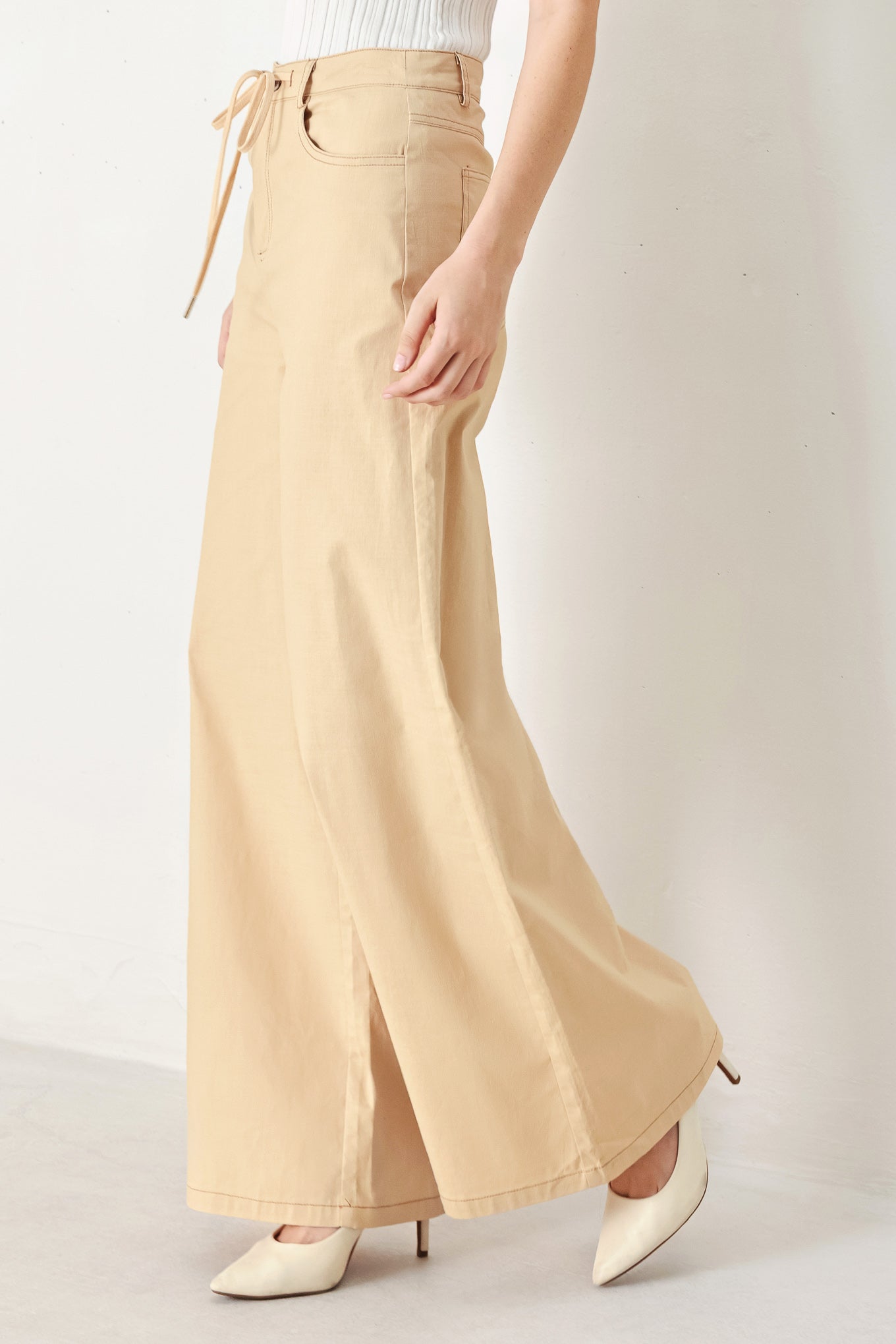 MODERN SAND WOVEN PANTS