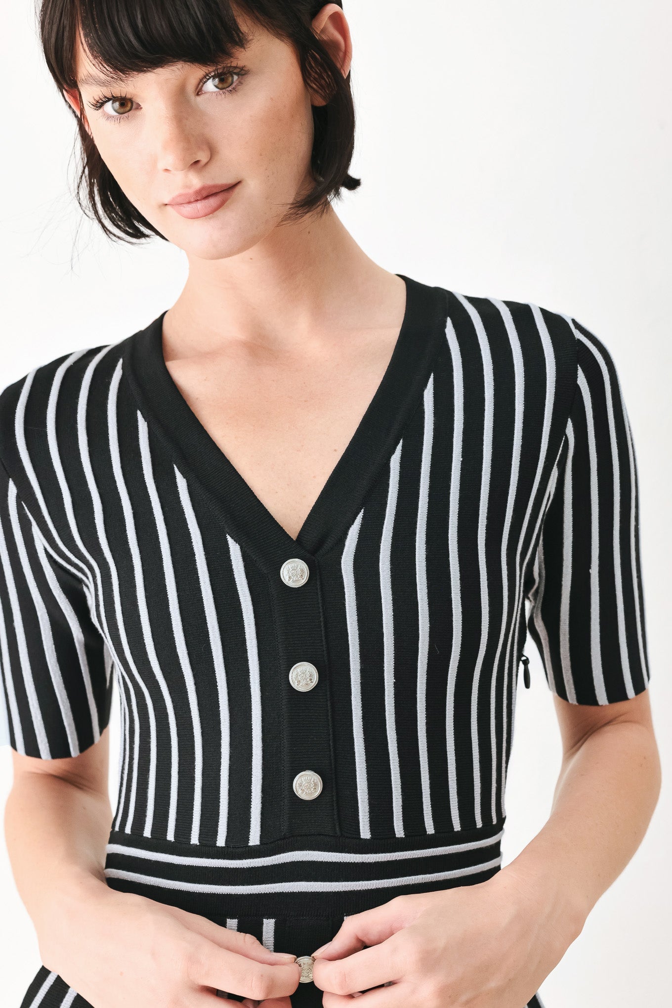 BLACK PARLOR MELODY SWEATER MINI DRESS