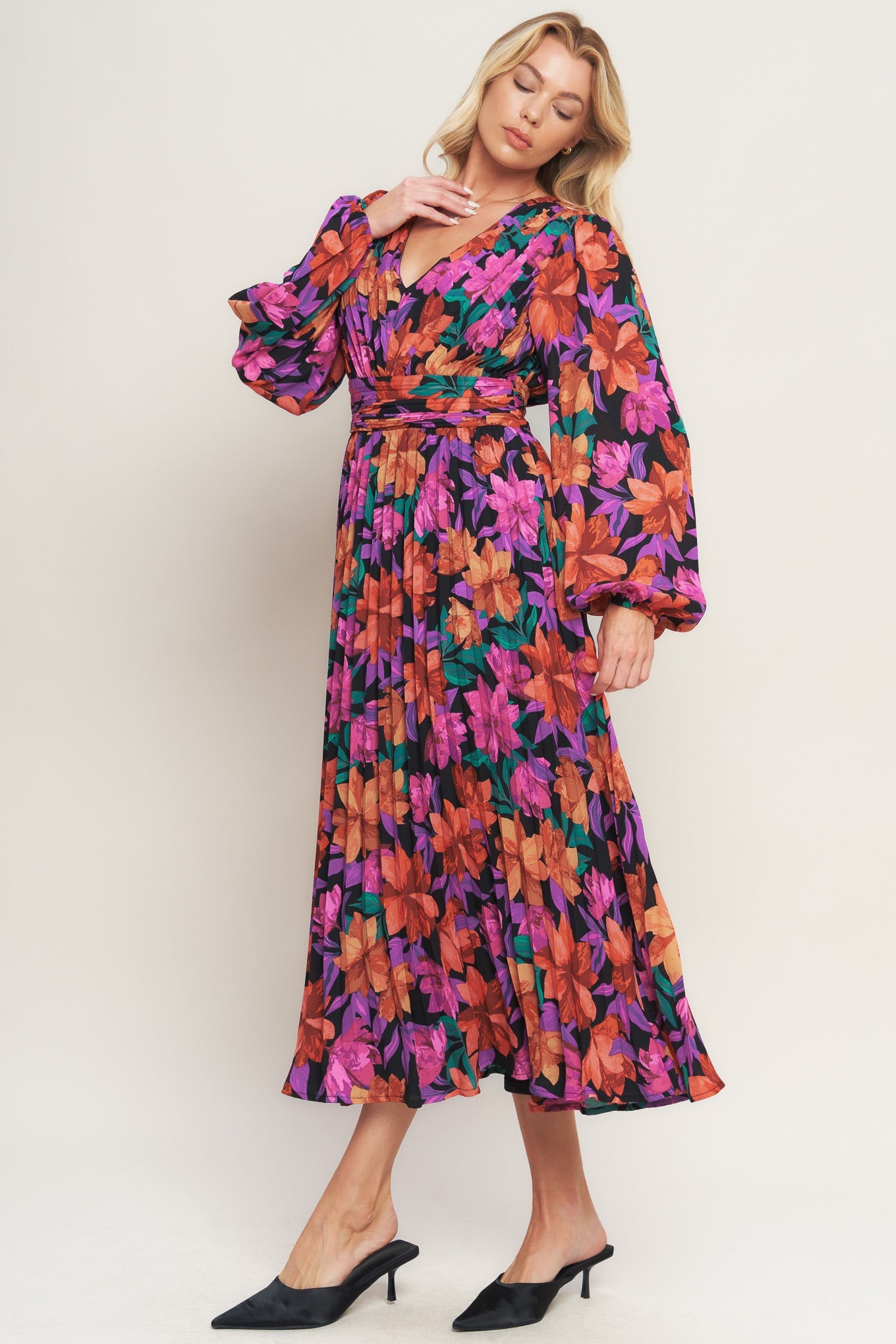 OUR BEAUTIFUL LOVE WOVEN MIDI DRESS