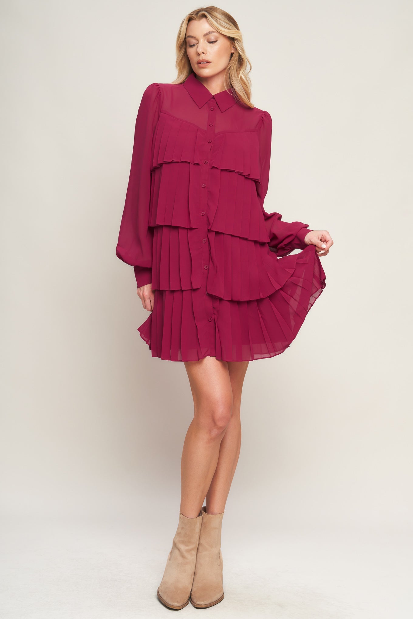 AN ABSOLUTE TREASURE WOVEN MINI DRESS