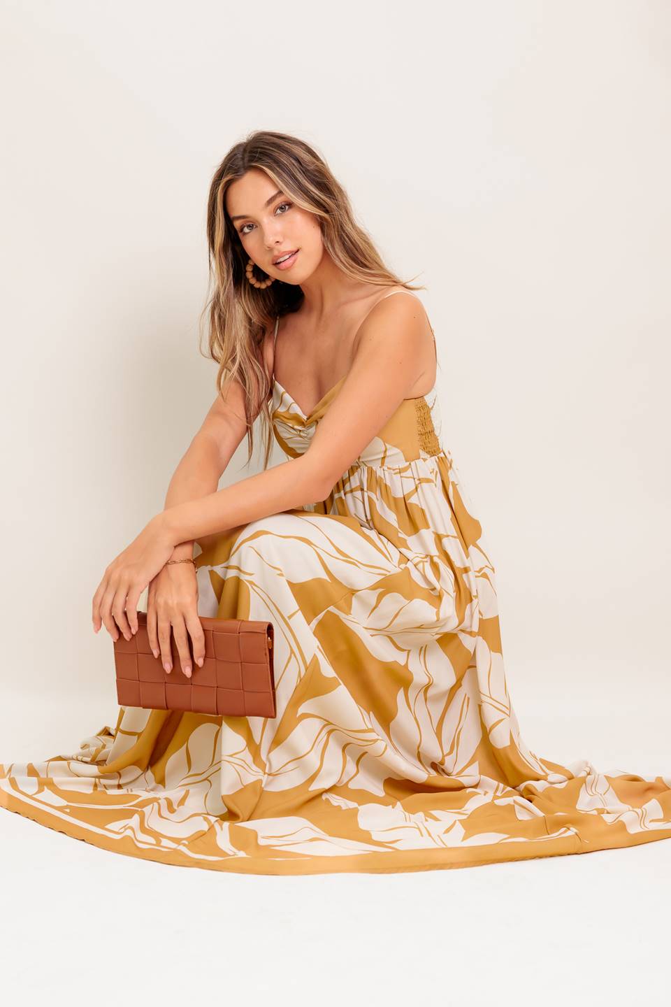 HEART OF HYDRANGEA WOVEN MAXI DRESS