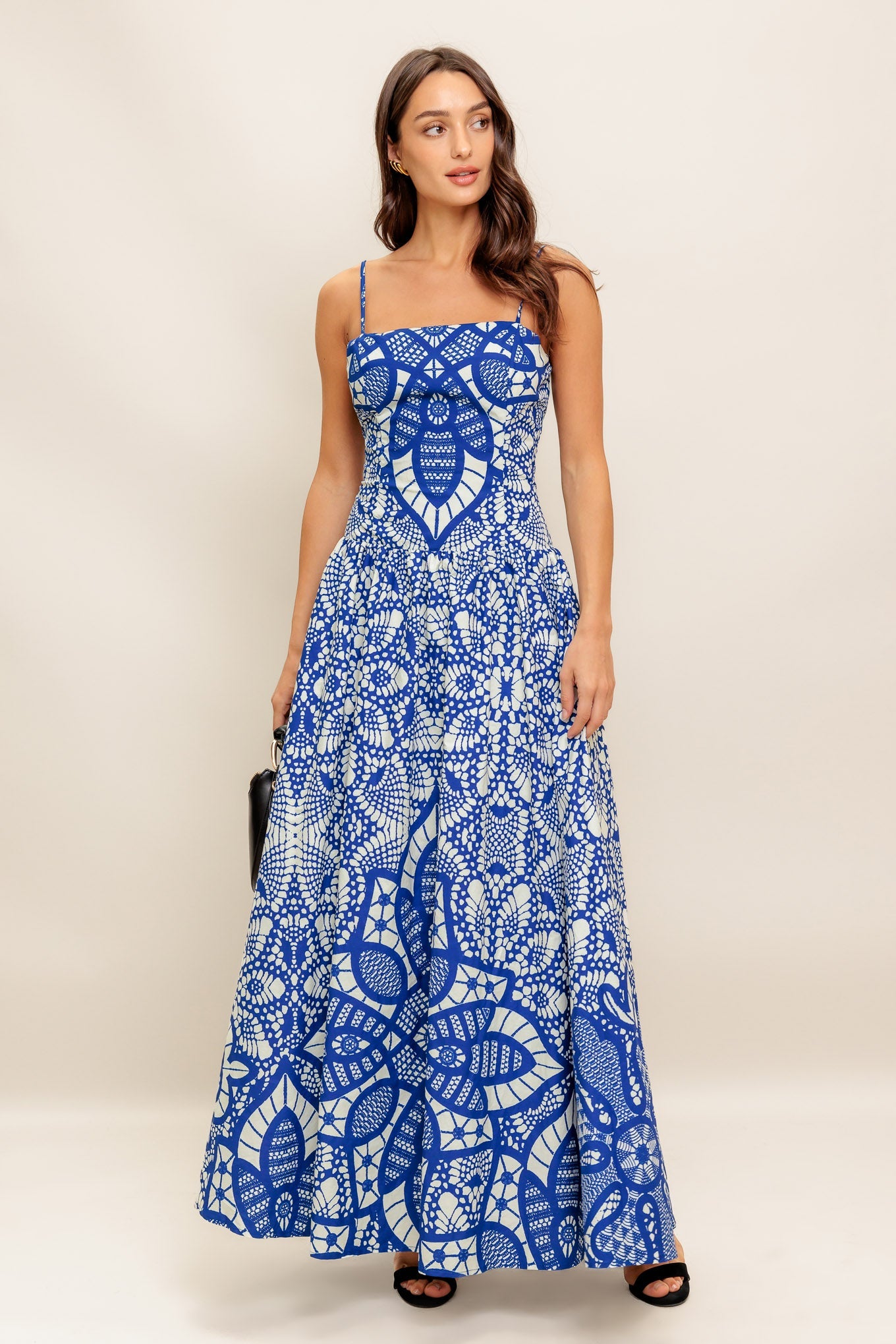 SEA ORNAMENT WOVEN ANKLE DRESS