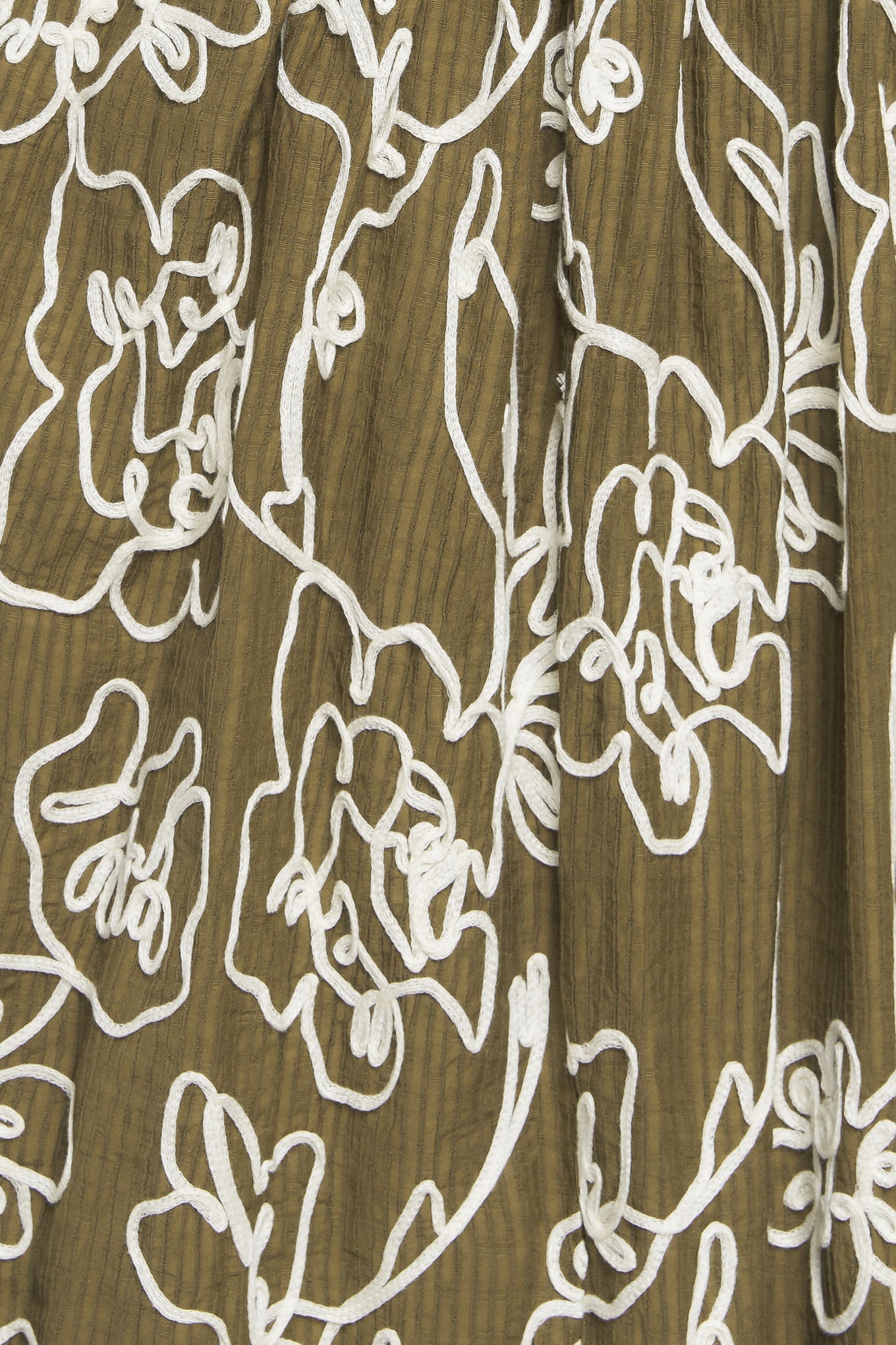 BOTANICAL OUTLINE WOVEN MINI DRESS