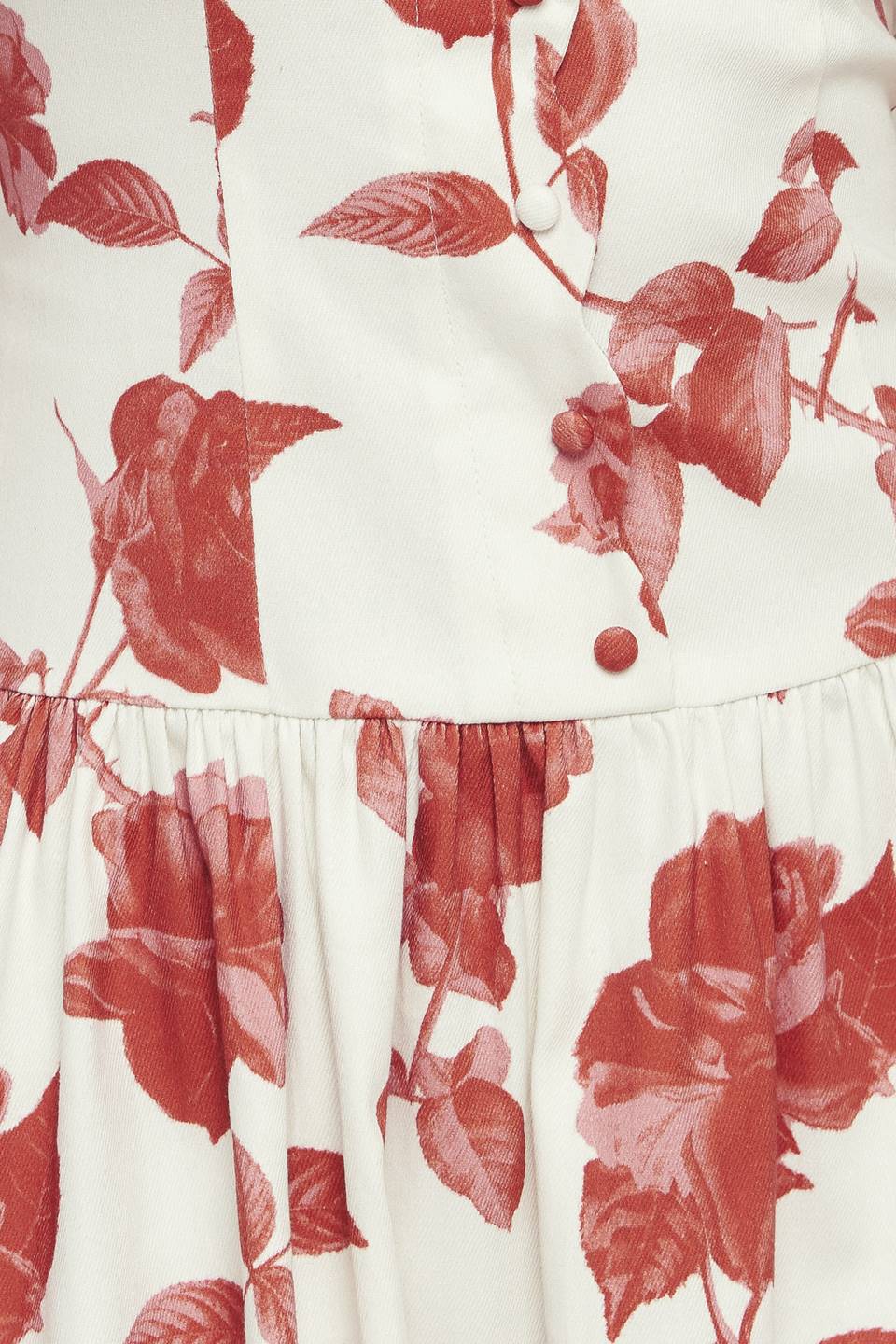 ROMA FLORAL WOVEN MIDI DRESS