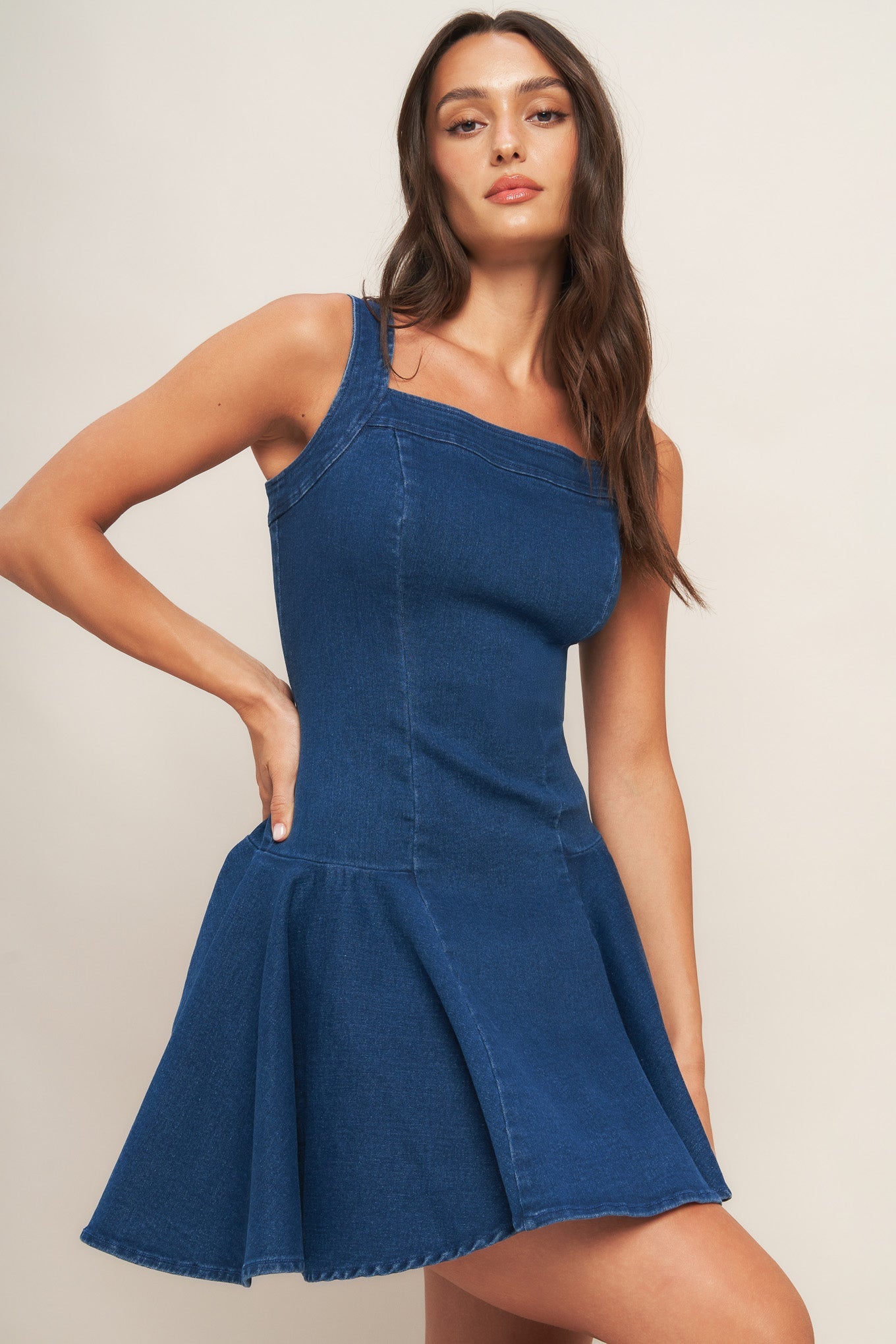 RODEO BREEZE DENIM MINI DRESS