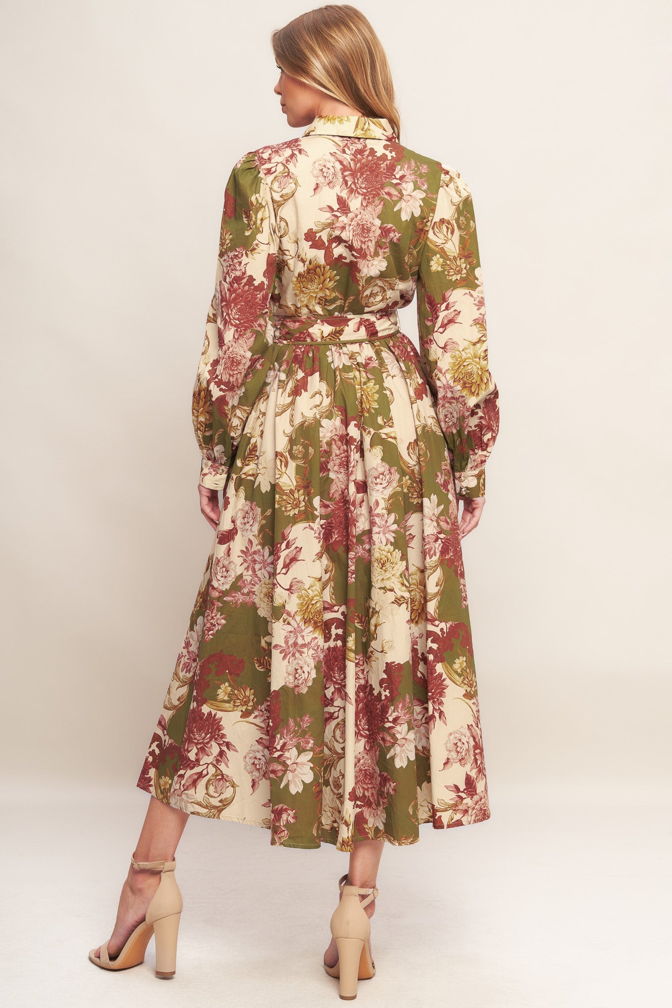 COUNTRY ROMANCE WOVEN MIDI DRESS