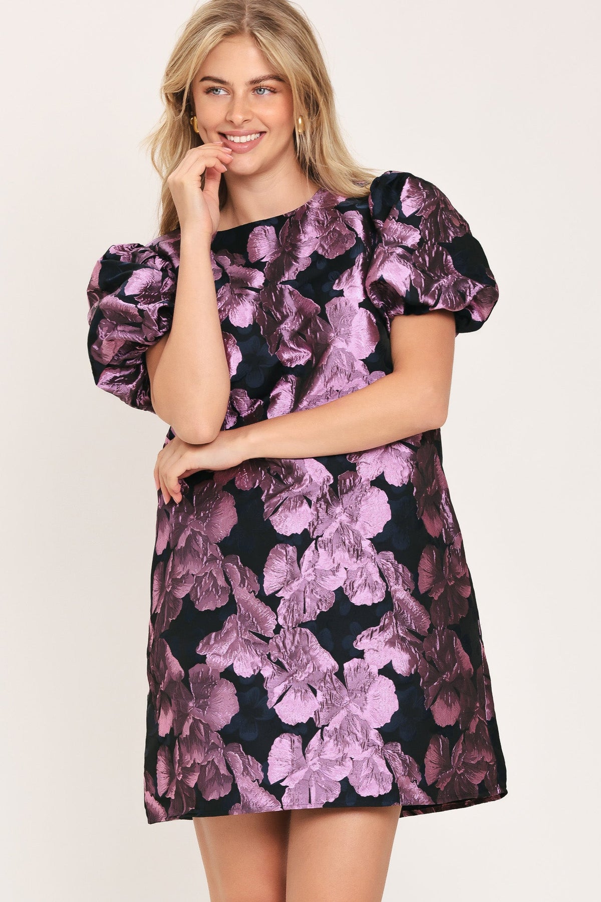 PARTY PERFECT WOVEN MINI DRESS