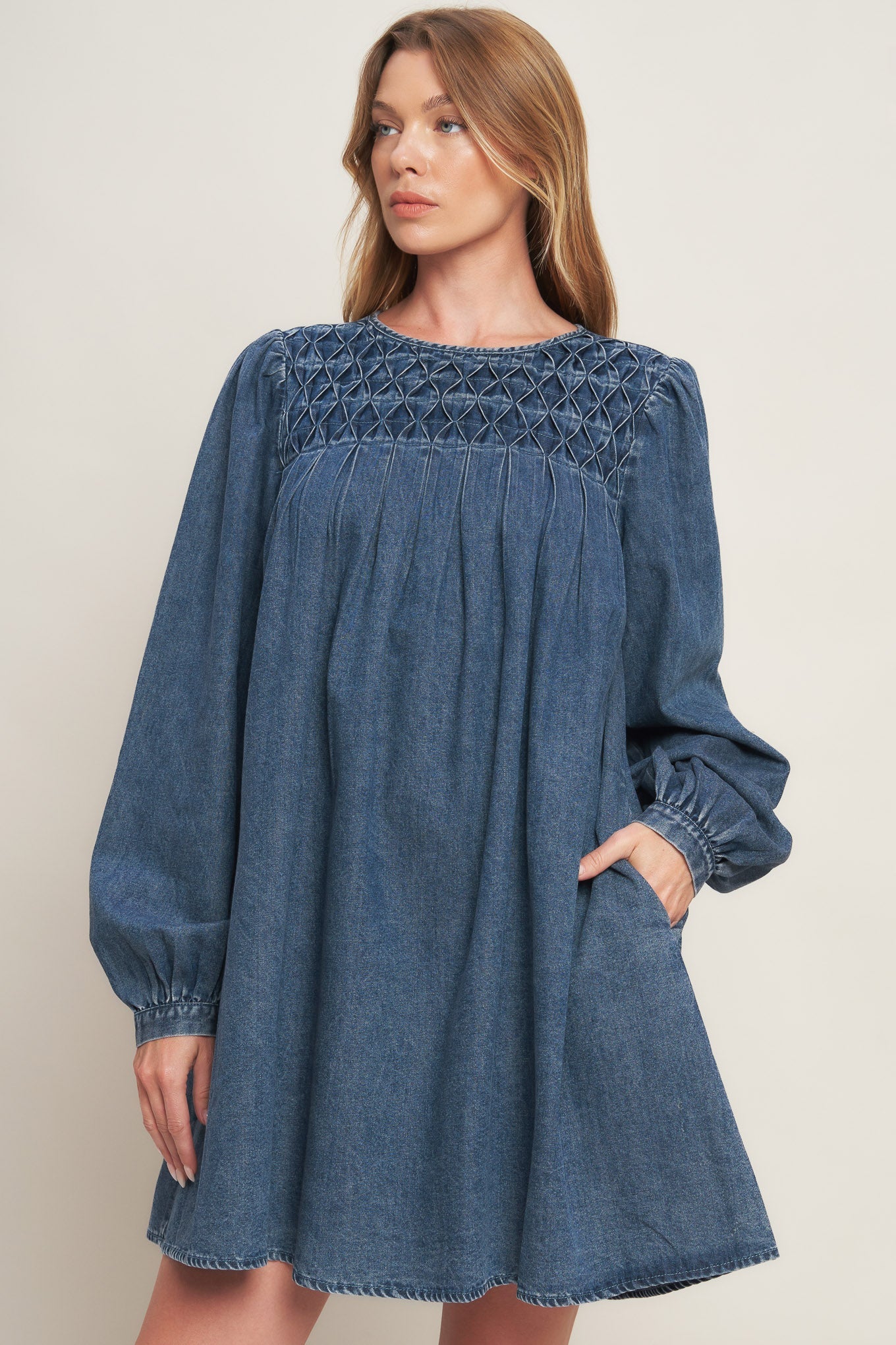 WEEKEND DENIM ICON MINI DRESS