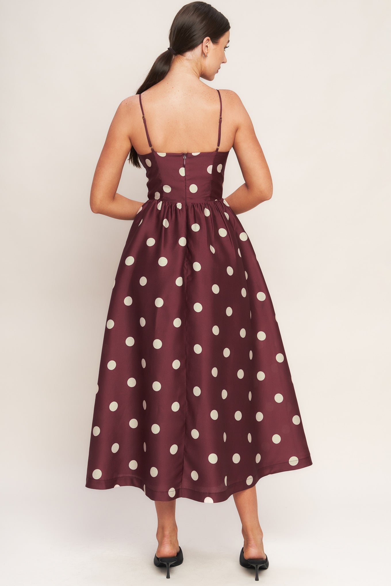 MARASCHINO CHIC WOVEN MIDI DRESS
