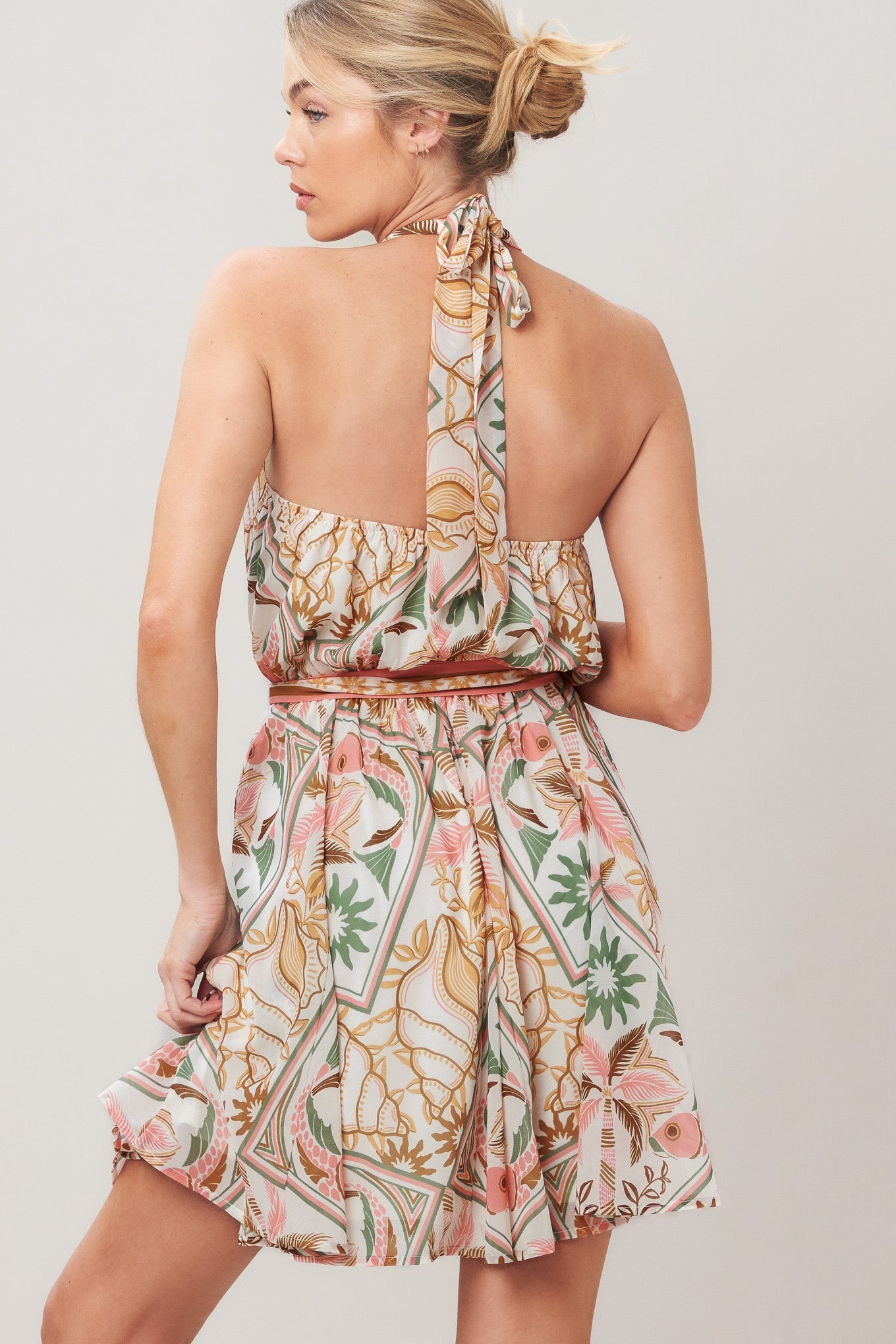 SOFT VOYAGE WOVEN MINI DRESS