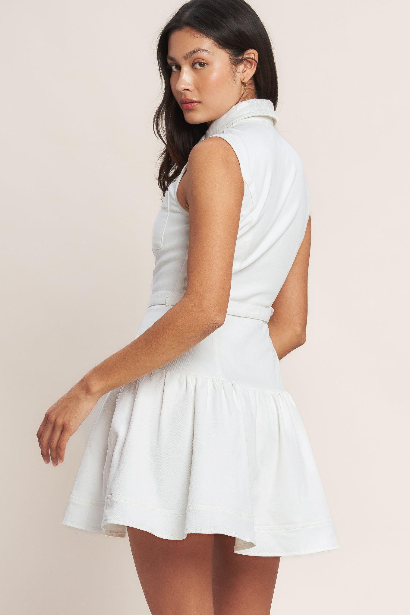 ON POINT MOMENT WOVEN MINI DRESS