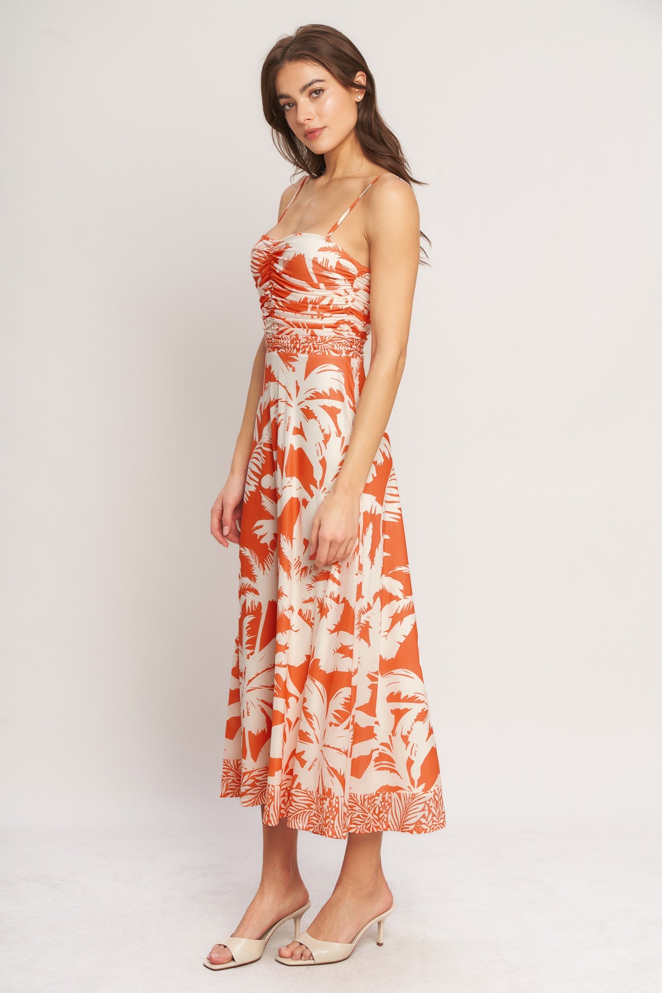 HEATWAVE RESORT POWER MESH MIDI DRESS